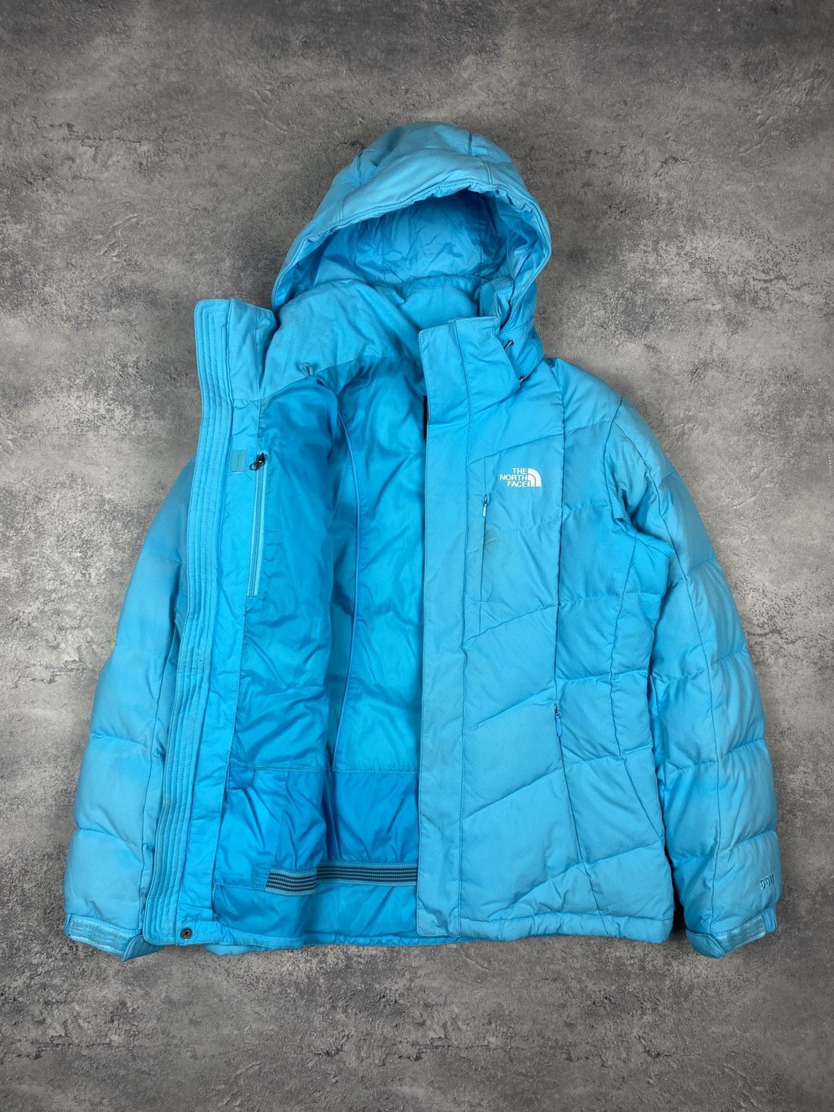 The North Face The North Face 550 Puffer Jacket Blue Fill Hooded Snow Ski Size M / US 6-8 / IT 42-44 - 14 Thumbnail