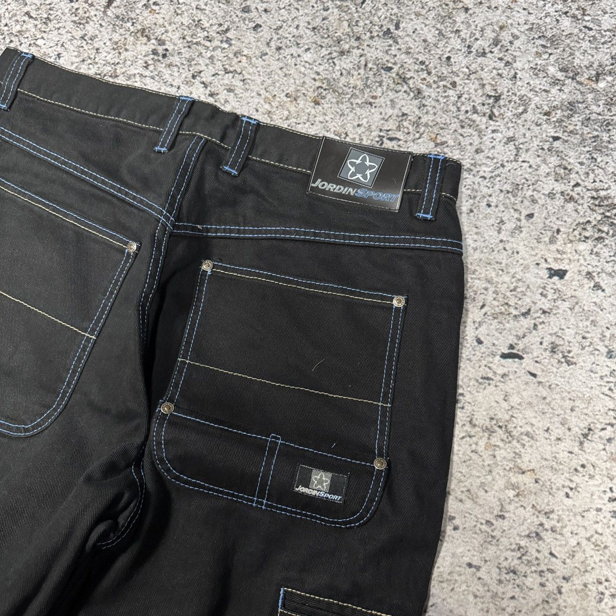 Vintage Y2K Jordin Black Wide Baggy Skater Jeans ERD Grunge Jnco Size US 35 - 6 Thumbnail