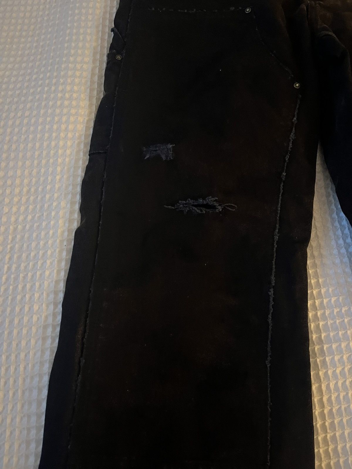 Carhartt Vintage black distressed carhartt double knee pants Size US 32 / EU 48 - 2 Thumbnail