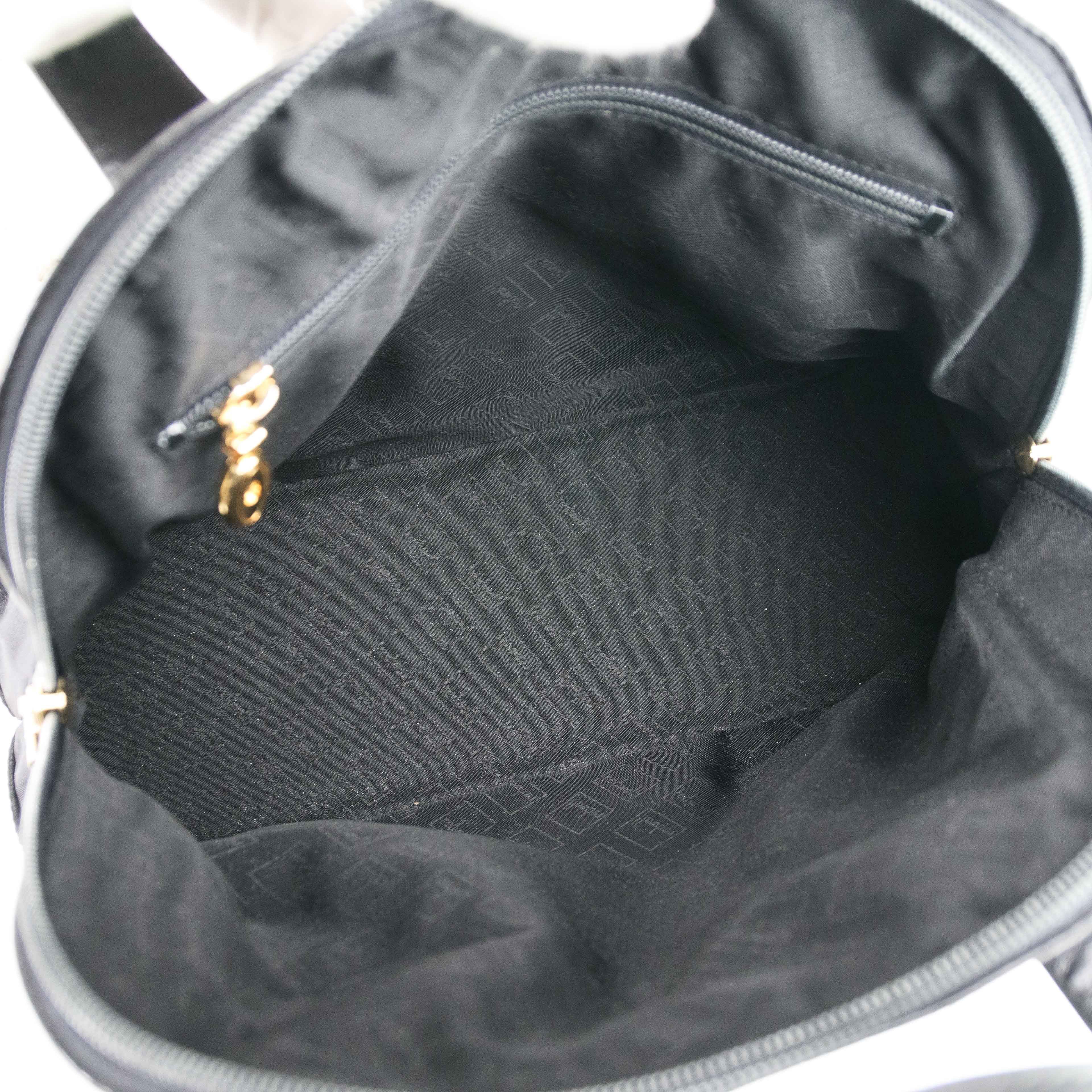 Moschino Moschino Black Nylon & Leather Satchel Bag Size ONE SIZE - 11 Thumbnail