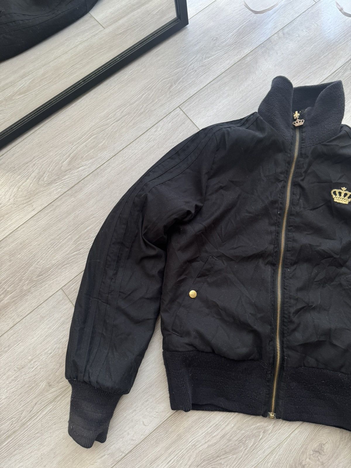 Adidas Vintage Y2K Adidas Faux Fur Down Brown Bomber Jacket Utility Size US L / EU 52-54 / 3 - 11 Thumbnail