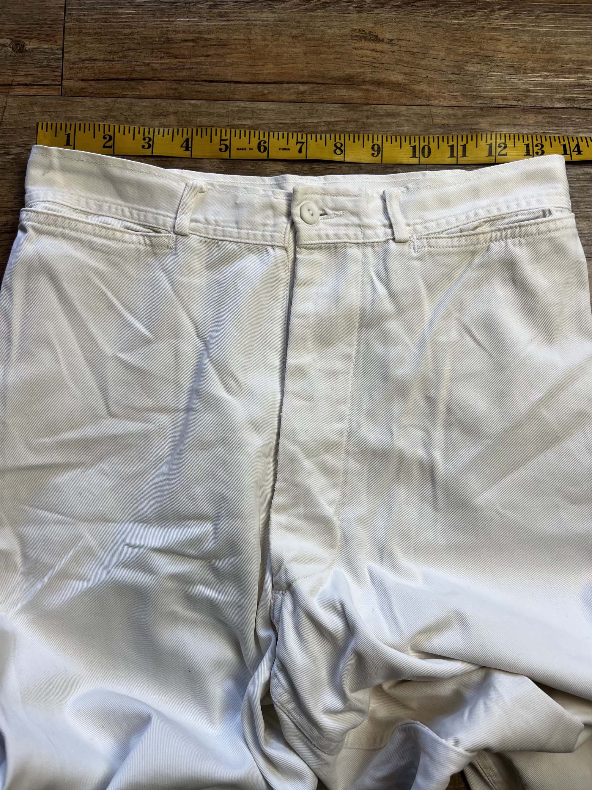 Vintage Vintage 1940's US Navy WWII Era White Cotton Sailor Pants Size US 28 / EU 44 - 4 Thumbnail