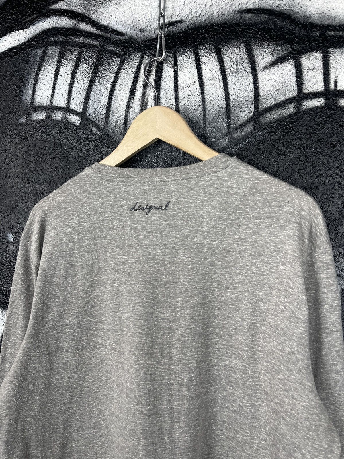Desigual Desigual Grey Cotton Embroidered Logo Long Sleeve T-Shirt Size US XL / EU 56 / 4 - 5 Thumbnail