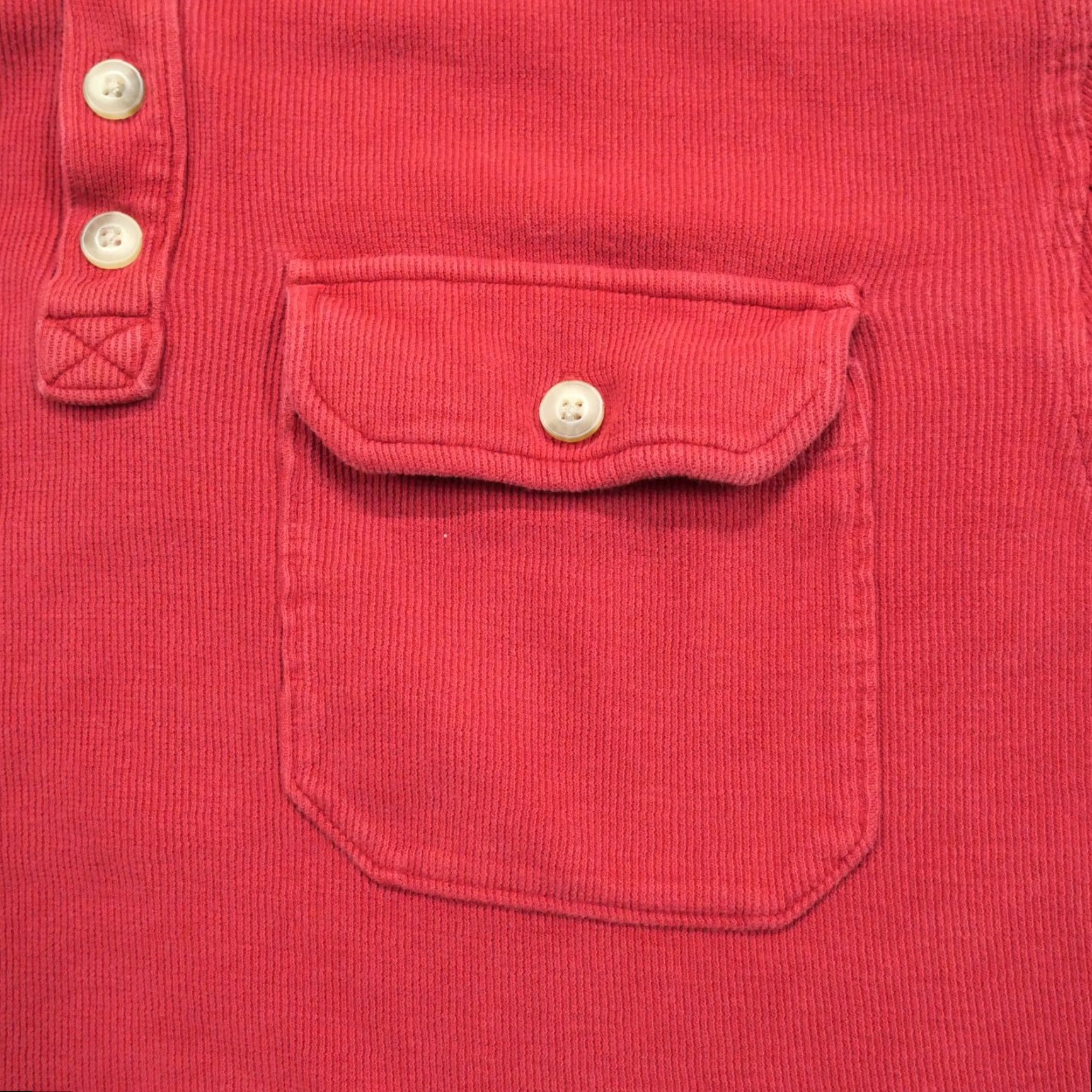 CO Duluth Shirts Mens Medium Red Henley Ribbed Pocket 90s Vintage Shirt Mens Size US M / EU 48-50 / 2 - 3 Thumbnail