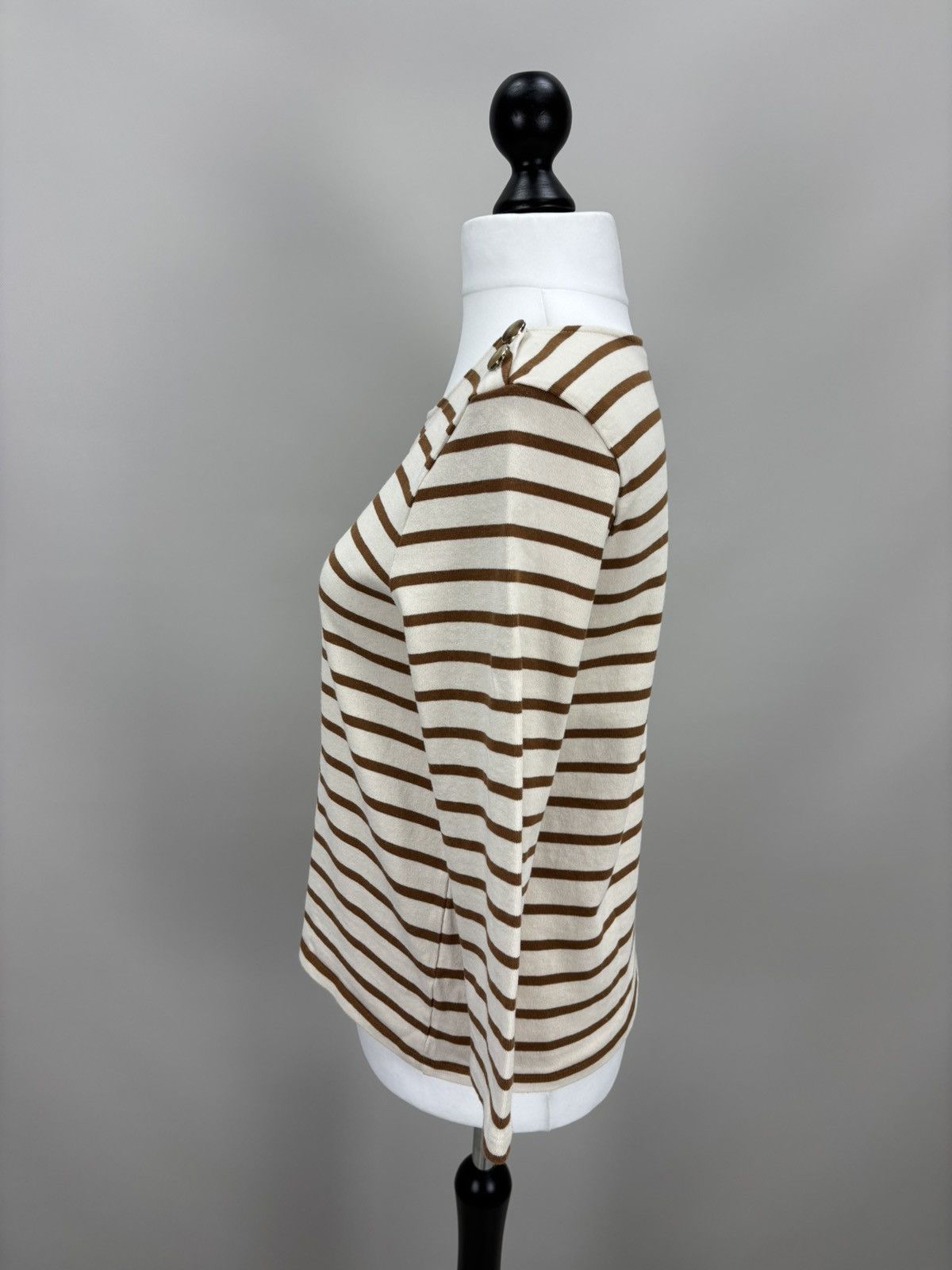 Sezane Womens sweater Sezane Size M Color White/Brown Size M / US 6-8 / IT 42-44 - 9 Thumbnail
