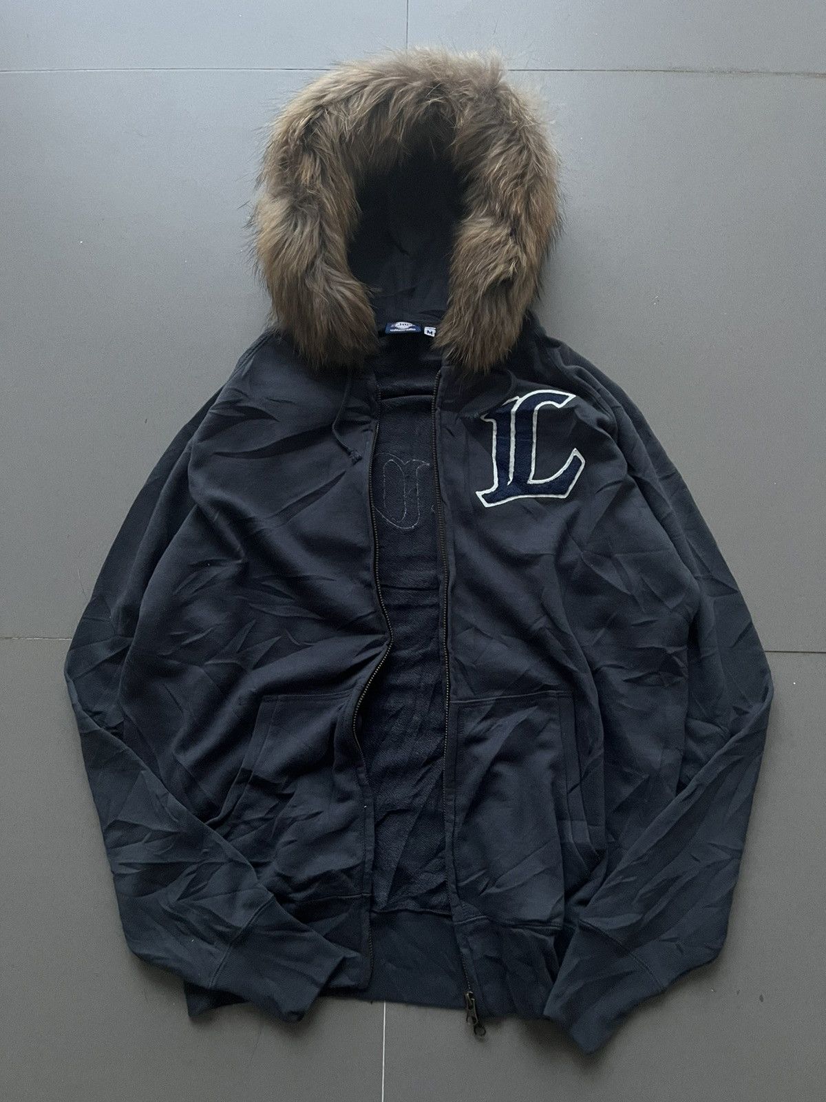If Six Was Nine × Japanese Brand × Le Grande Bleu (L.G.B.) Japanese~Lions Fur Zip Hoodie Gothic Ifsixwasnine Lgb Style Size US M / EU 48-50 / 2 - 1 Thumbnail