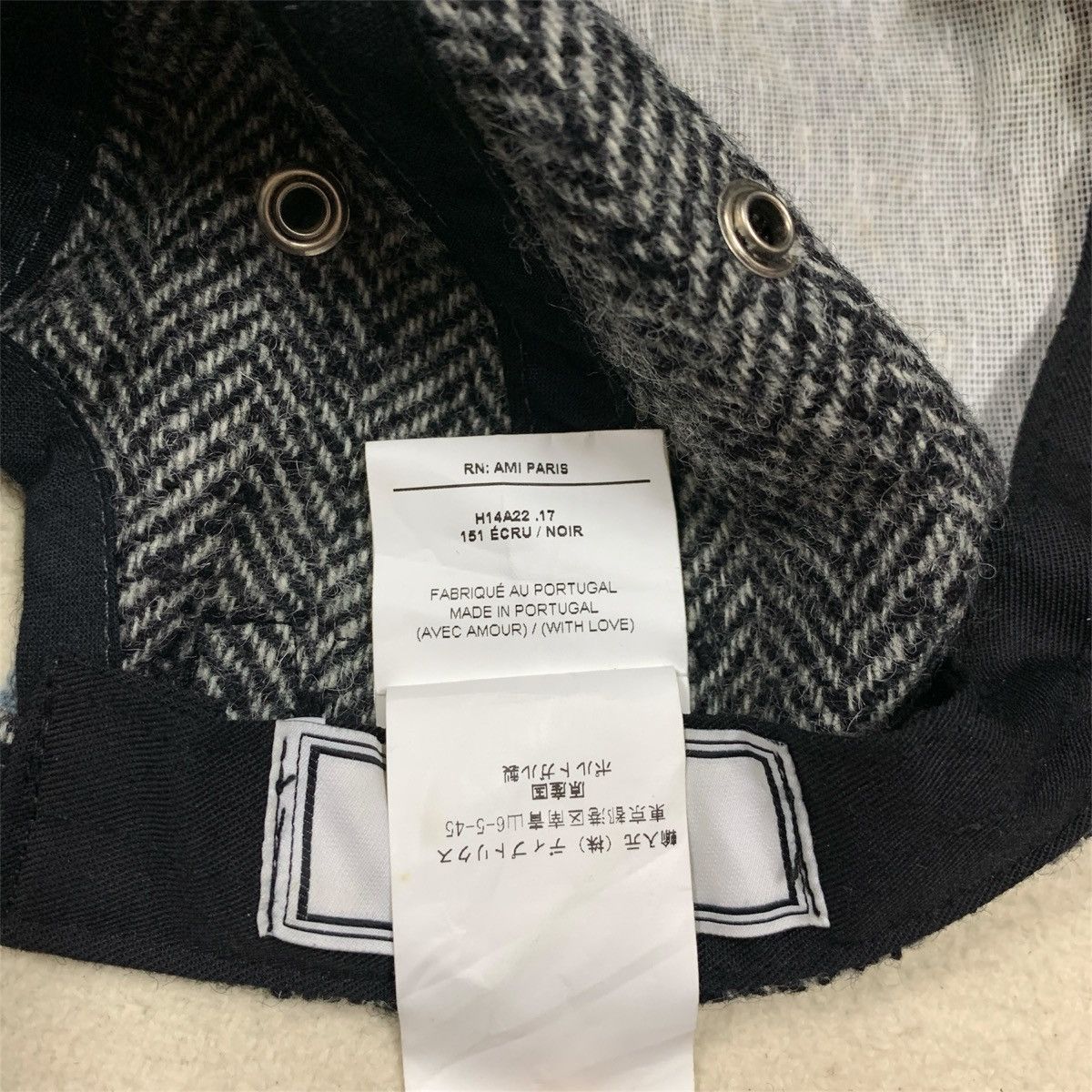 AMI AMI Paris Wool Herringbone Twill HBT Cap Size ONE SIZE - 7 Thumbnail