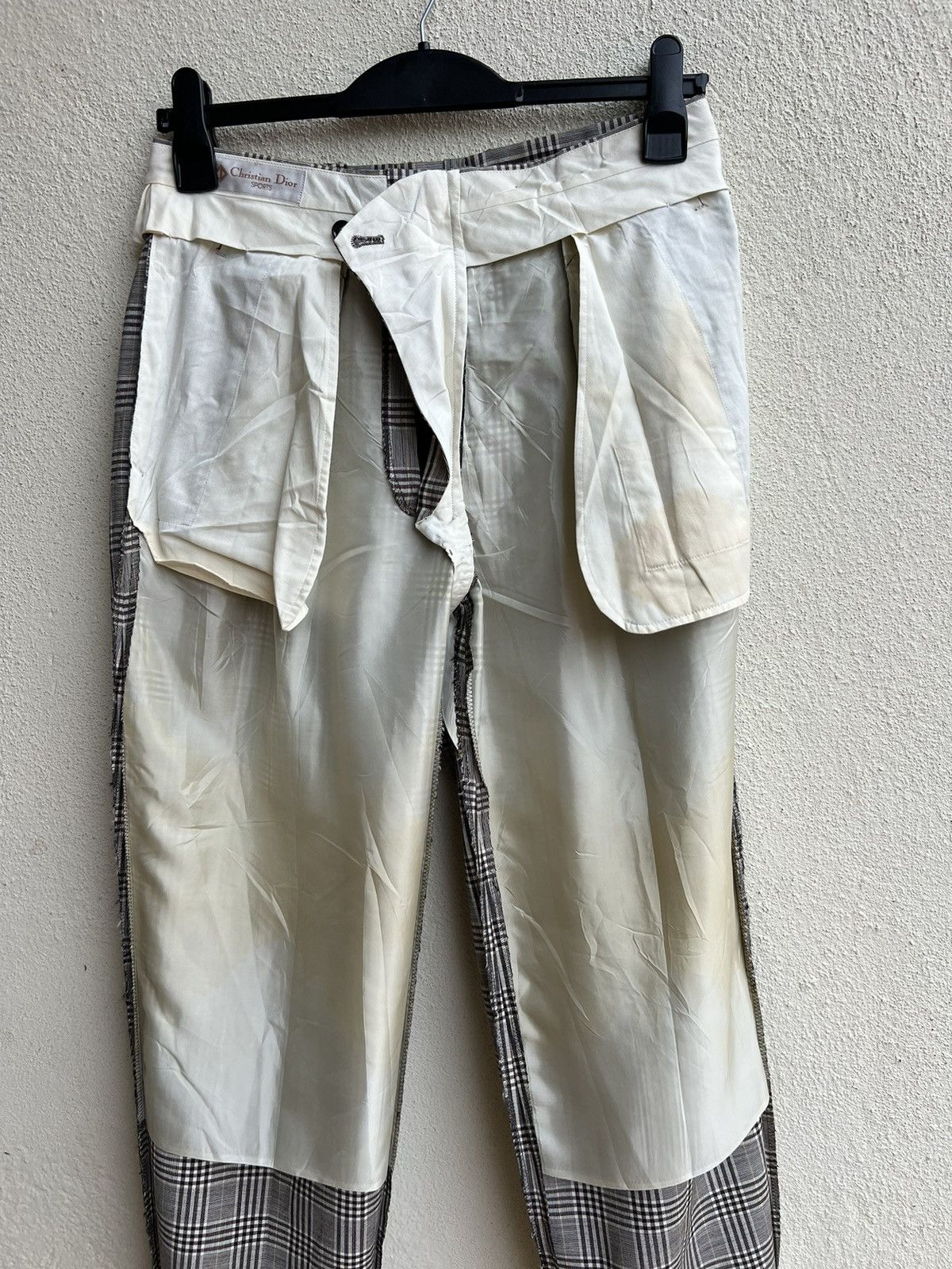 Vintage 90s Christian Dior Sports Checks Wool Trouser Pant