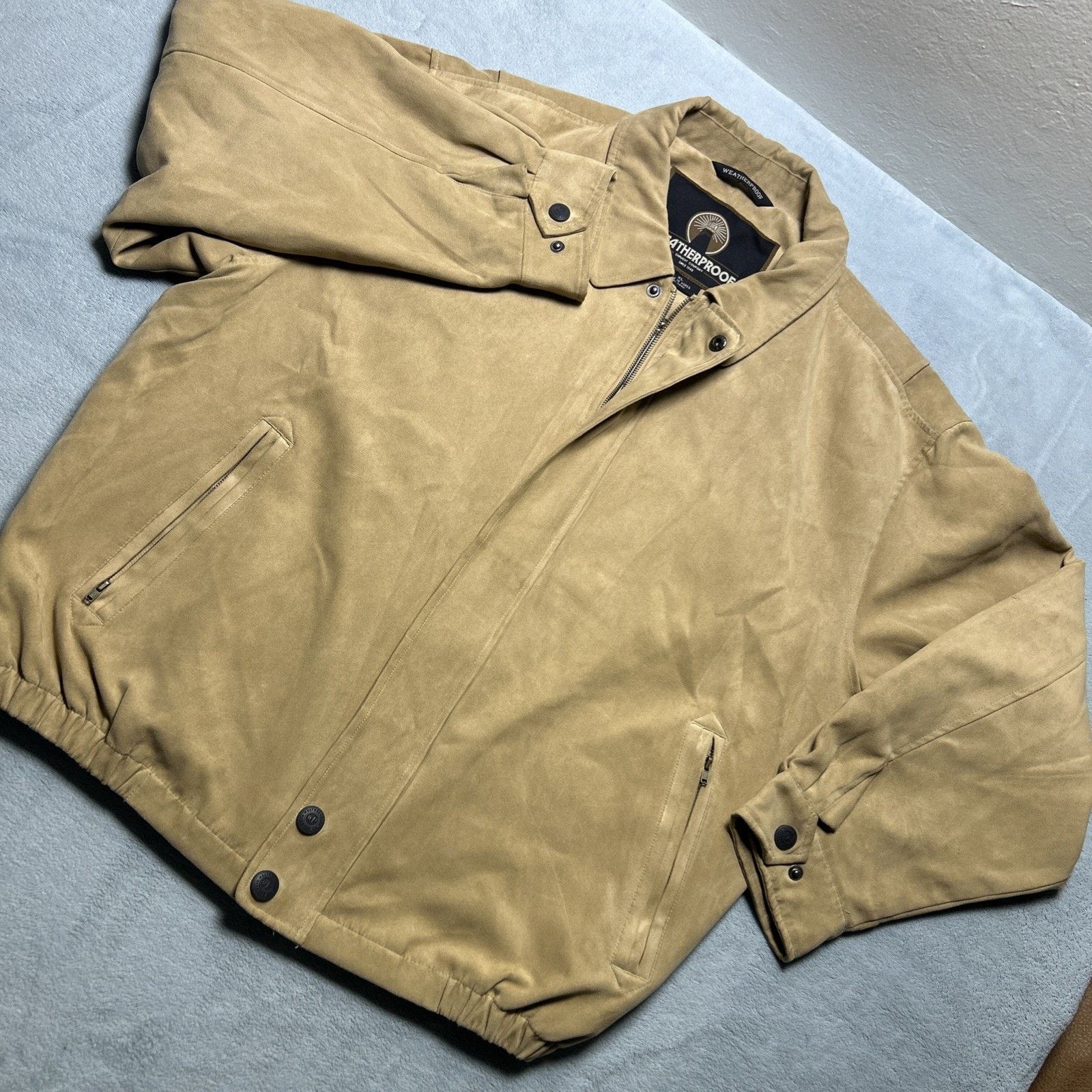 Weatherproof Suede Bomber Chore Barn Jacket Mens XL Lined Workwear Coat Size US XL / EU 56 / 4 - 1 Thumbnail