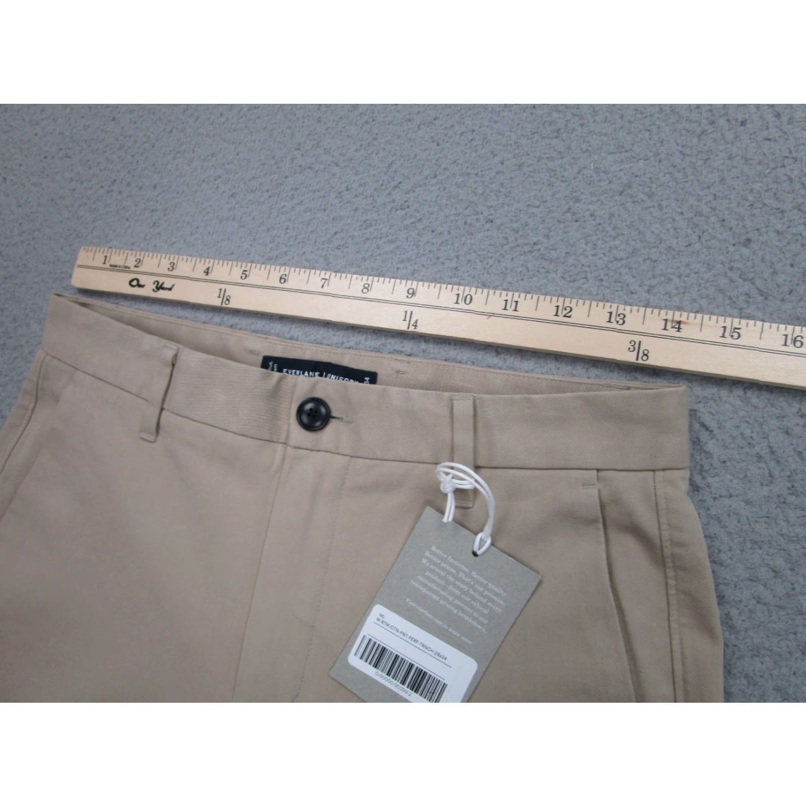 Everlane Everlane Uniform Chino Pants Mens 29x34 Beige Slim Fit School Academia Preppy Chino Pants Mens Beige Slim Fit 29x34 Size US 29 - 7 Thumbnail