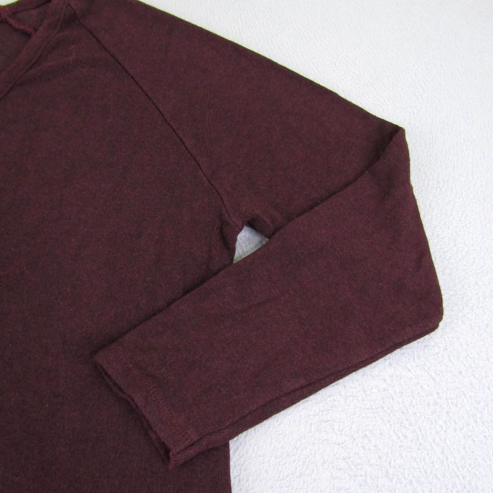 Brandy Melville Brandy Melville Sweater Shirt Womens One Size Red Raglan Low Cut Pullover Knit Wool Cashmere Blend Vintage-Style Pullover Size ONE SIZE - 2 Thumbnail