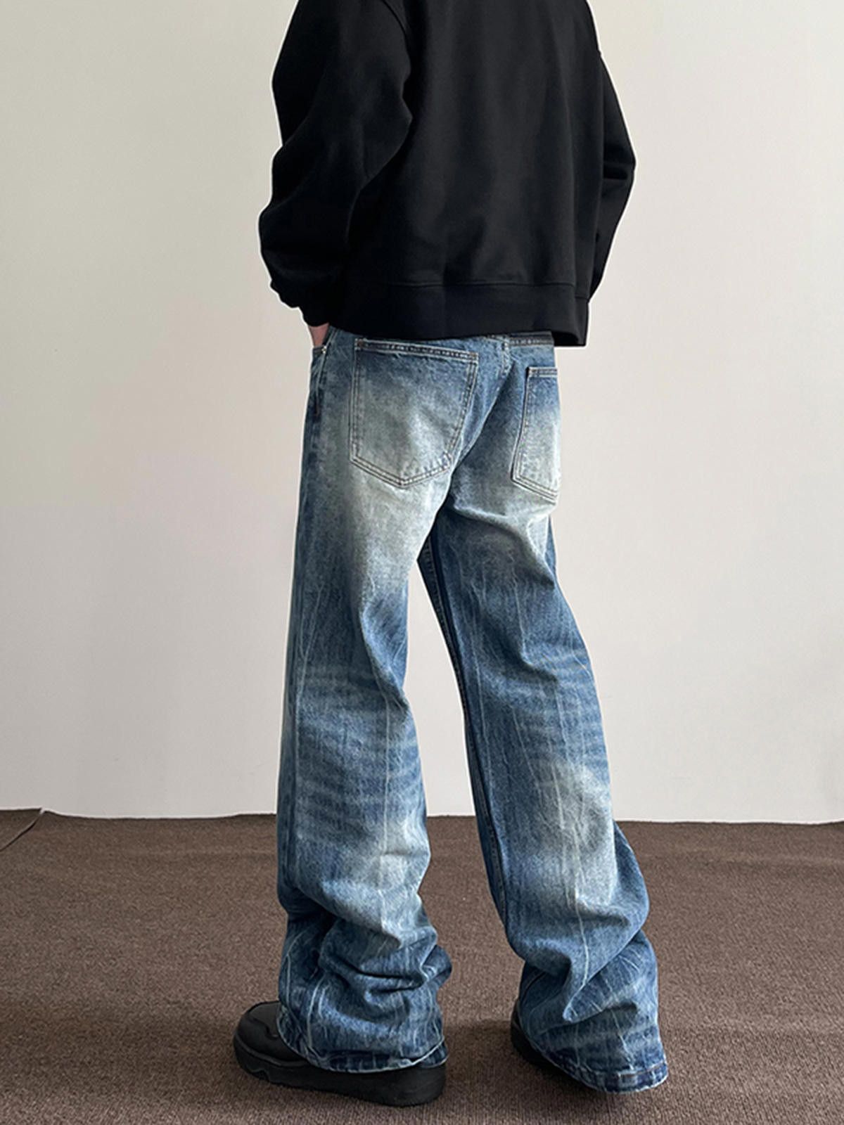 Vintage Lightning Oversized Micro Flared Washed Denim Jeans Size US 32 / EU 48 - 4 Thumbnail