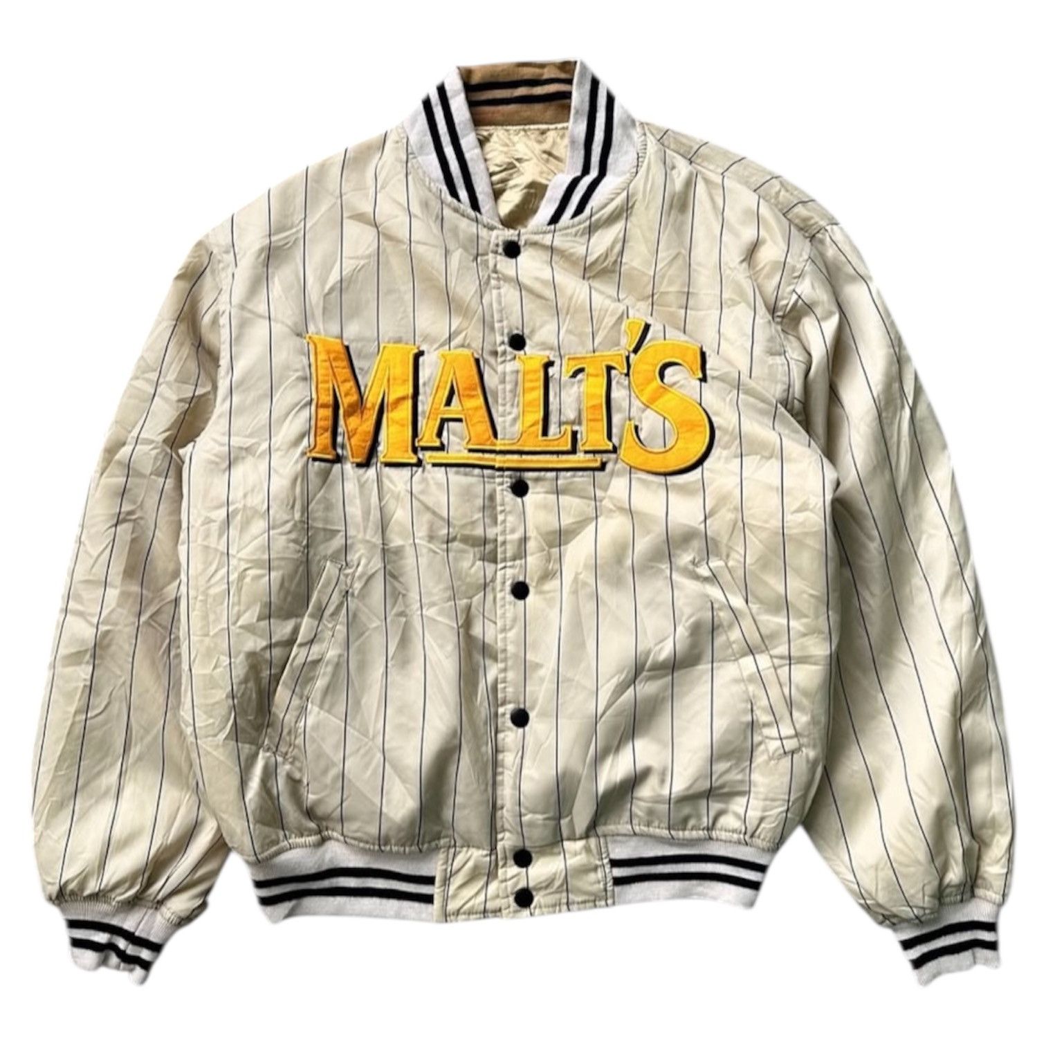 Vintage Archival Vtg Malts Beer Reversible Varsity Jacket y2k Size US L / EU 52-54 / 3 - 1 Thumbnail