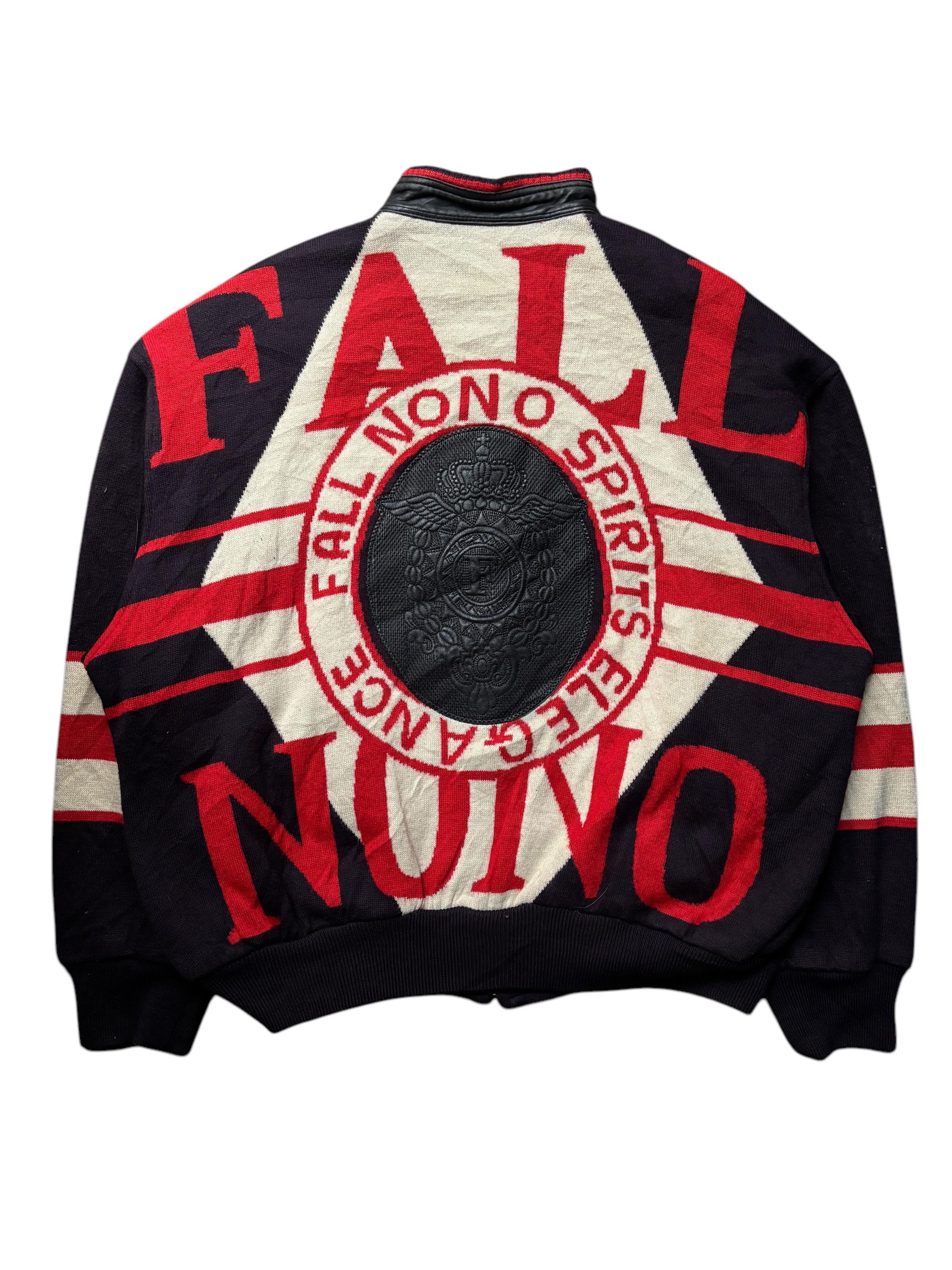 Vintage Vtg Varsity woll leather Oillio Fall Nono Spirits Elegance Size US M / EU 48-50 / 2 - 1 Thumbnail