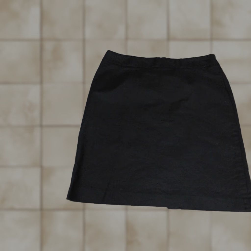Coldwater Creek Coldwater Creek Skirt Petites 12P Womens Black A-Line Knee Length Stretch Cotton Zipper Size 34" / US 12 / IT 48 - 1 Thumbnail