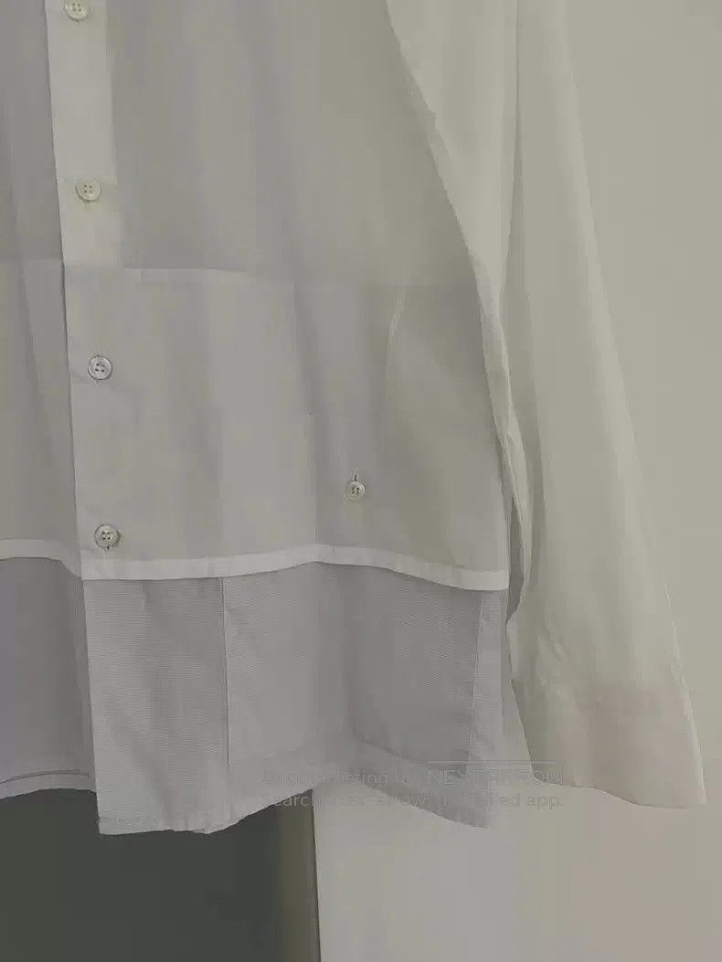 Raf Simons Raf Simons Men's blue and white stitching shirt. Size US M / EU 48-50 / 2 - 2 Thumbnail