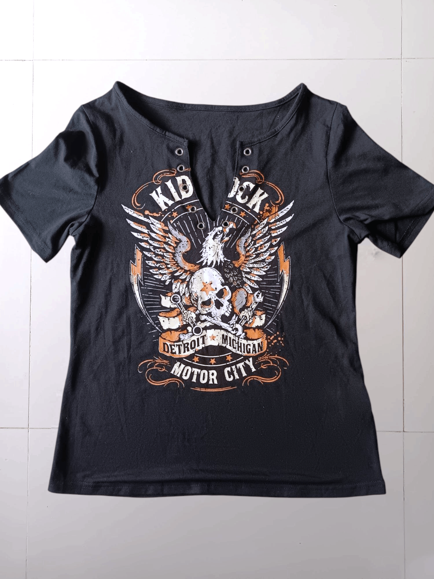 Shein SHEIN Skull Detroit Michigan metro city Tee Size US M / EU 48-50 / 2 - 17 Thumbnail