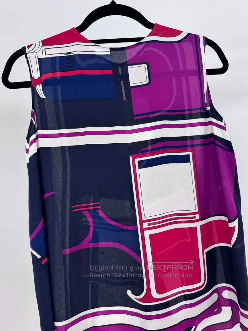 Hermes Hermes Colorful Pattern Silk Sleeveless Vest Size XXS / US 00 / IT 34 - 2 Thumbnail