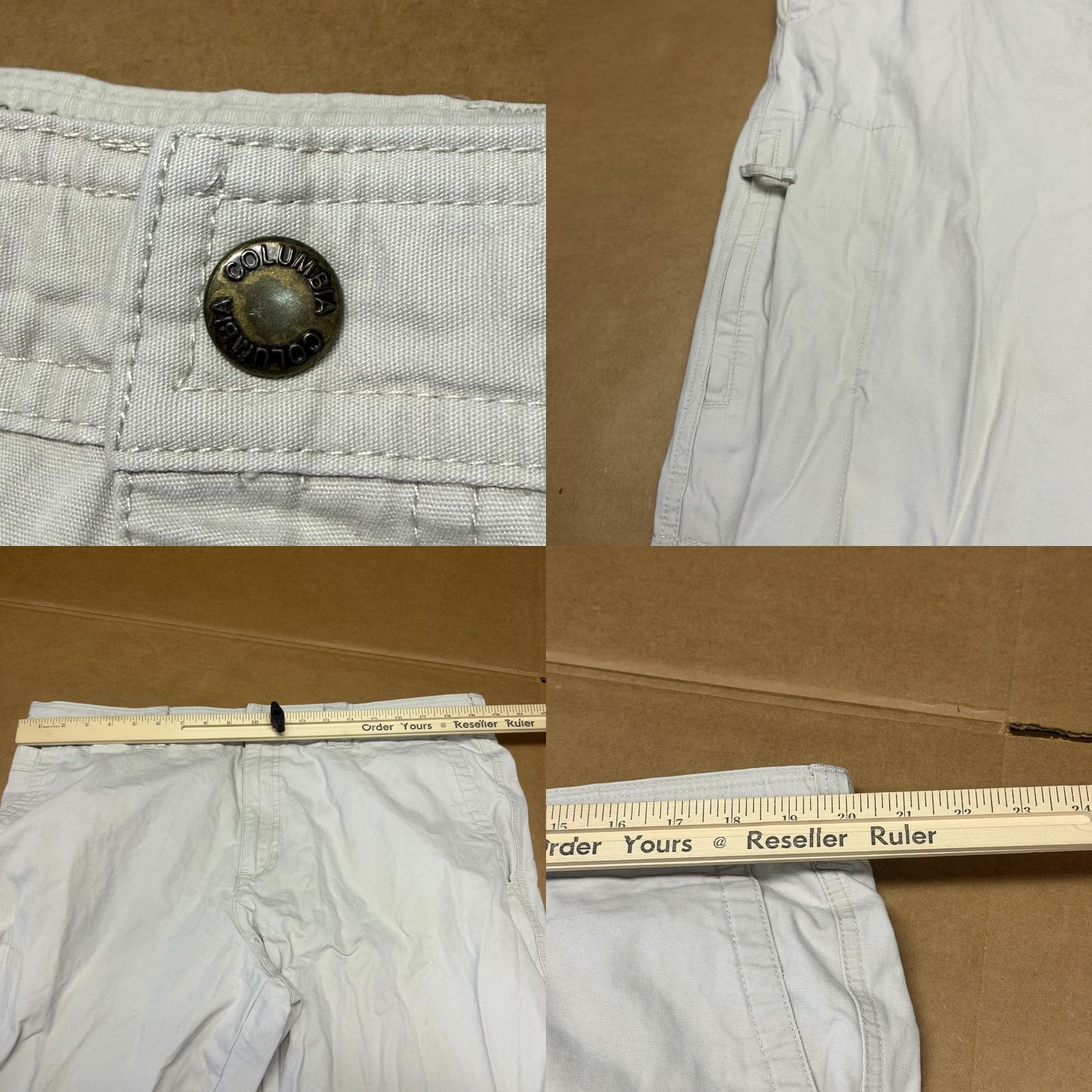 Vintage Columbia Mens Cargo Pants 40x30 Beige Relaxed Canvas Hiking Outdoor Casual Straight Leg Zip Front Front Pockets Size US 40 / EU 56 - 9 Thumbnail