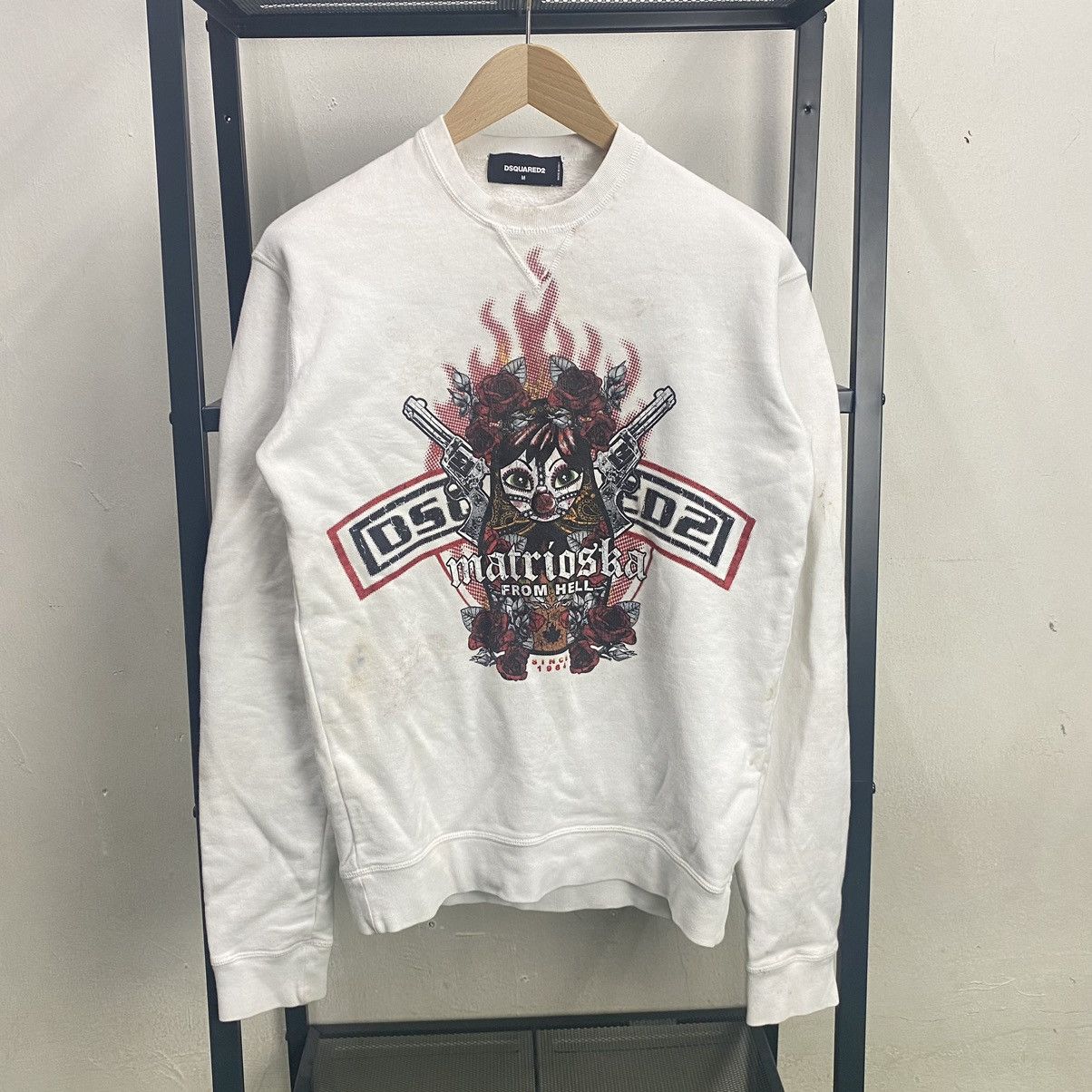 Dsquared2 Dsquared2 sweatshirt matrioska from hell medium white Size US M / EU 48-50 / 2 - 1 Thumbnail