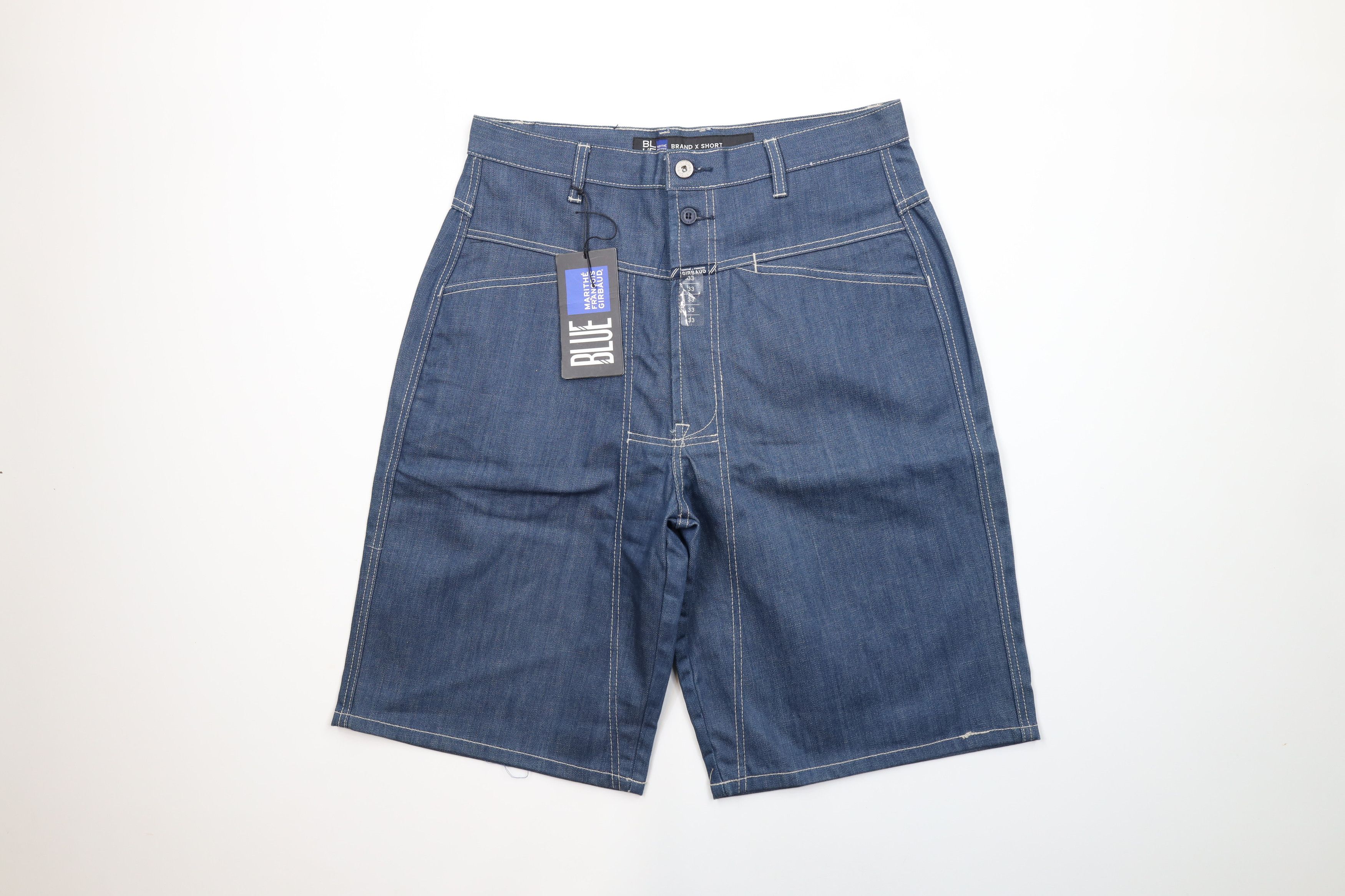 Marithe + Francois Girbaud × Vintage NOS Vintage 90s Marithe Francois Girbaud Denim Jean Shorts Size US 33 - 1 Thumbnail