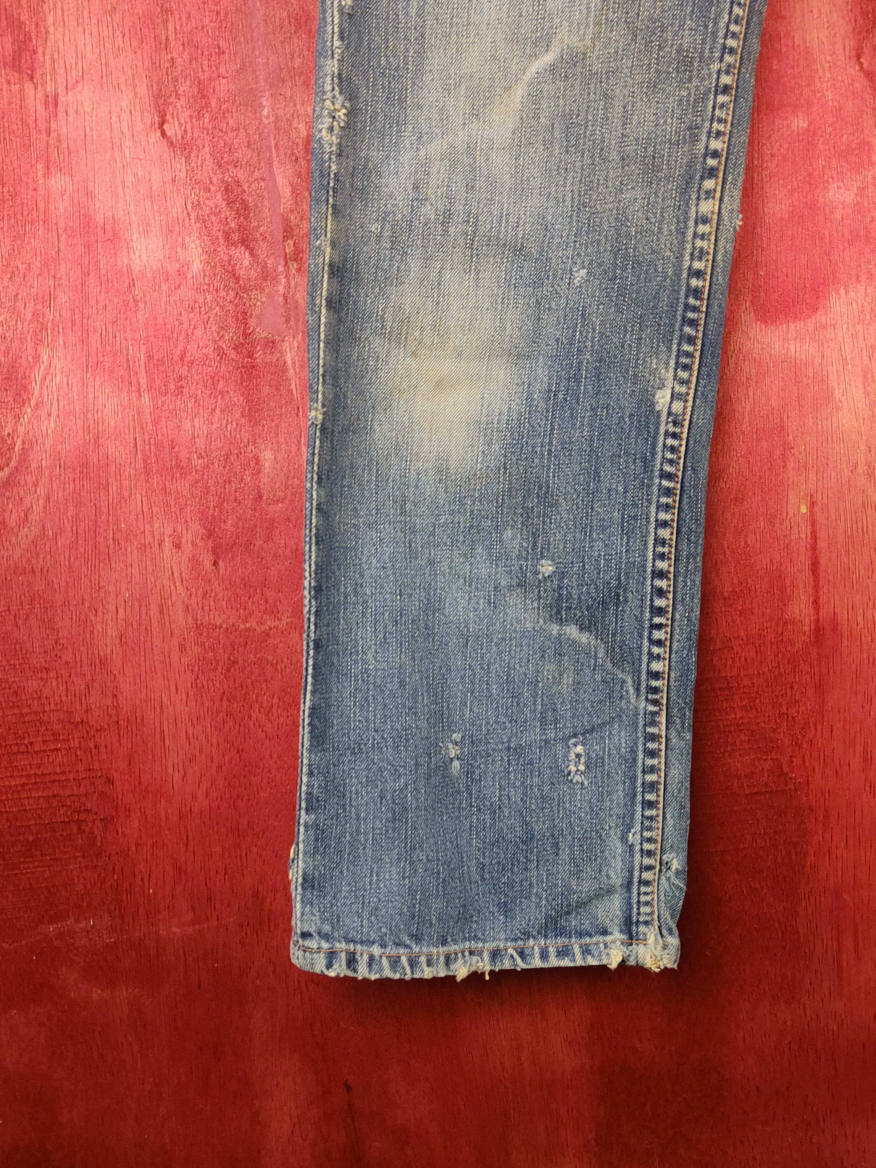 Levi's 502 Levi's vintage faded Blue distressed ripped Denim #S1412 Size US 28 / EU 44 - 5 Thumbnail