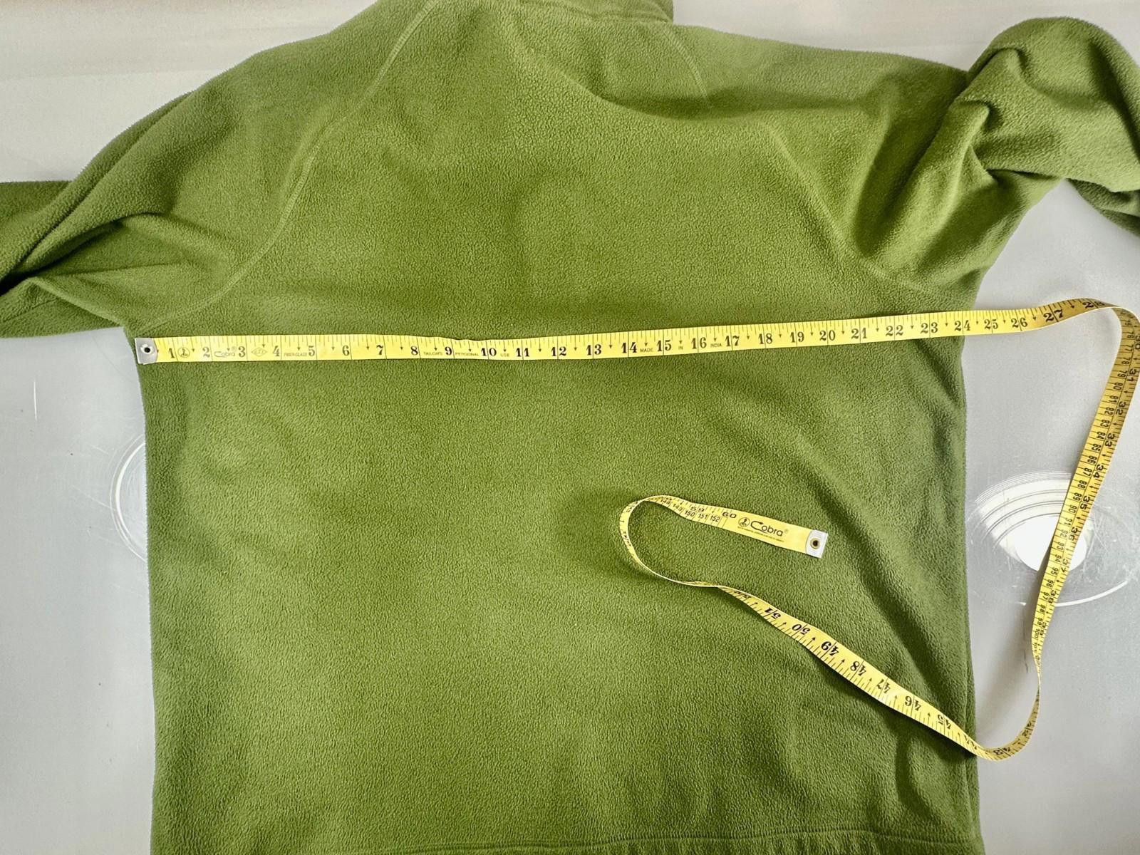 Lands' End Land's End Men's 42-44 Green Fleece 1/4 Zip Pullover Size US L / EU 52-54 / 3 - 6 Thumbnail