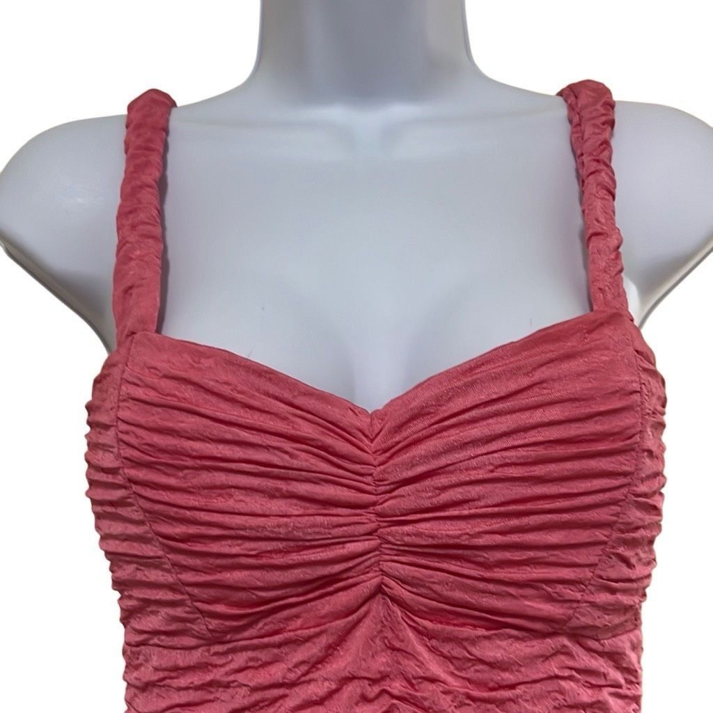 Other Skinwear Womens 10 Pink Ruched Bodycon Mini Dress Party, Coc Size L / US 10 / IT 46 - 3 Thumbnail