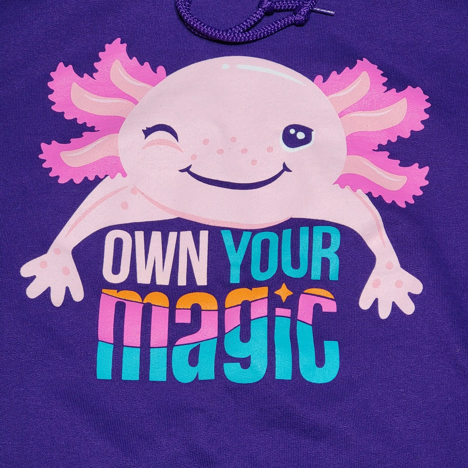 Gildan Gildan Pullover Hoodie Axolotl "Own Your Magic" - Size Large Size L / US 10 / IT 46 - 2 Thumbnail