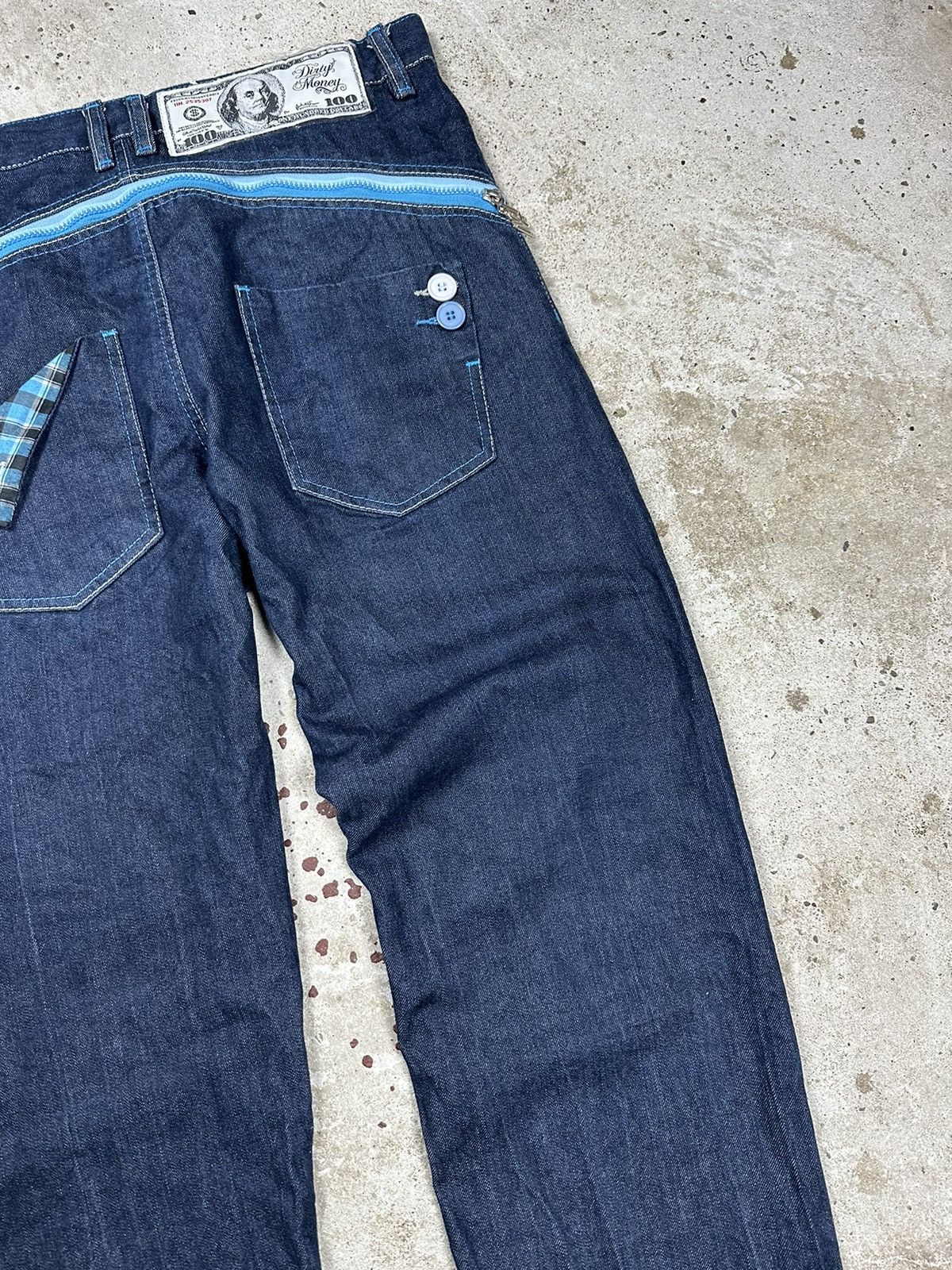 JNCO × Vintage Vintage Y2K Dirty Money Baggy Denim Pants Jeans Size US 34 / EU 50 - 8 Thumbnail