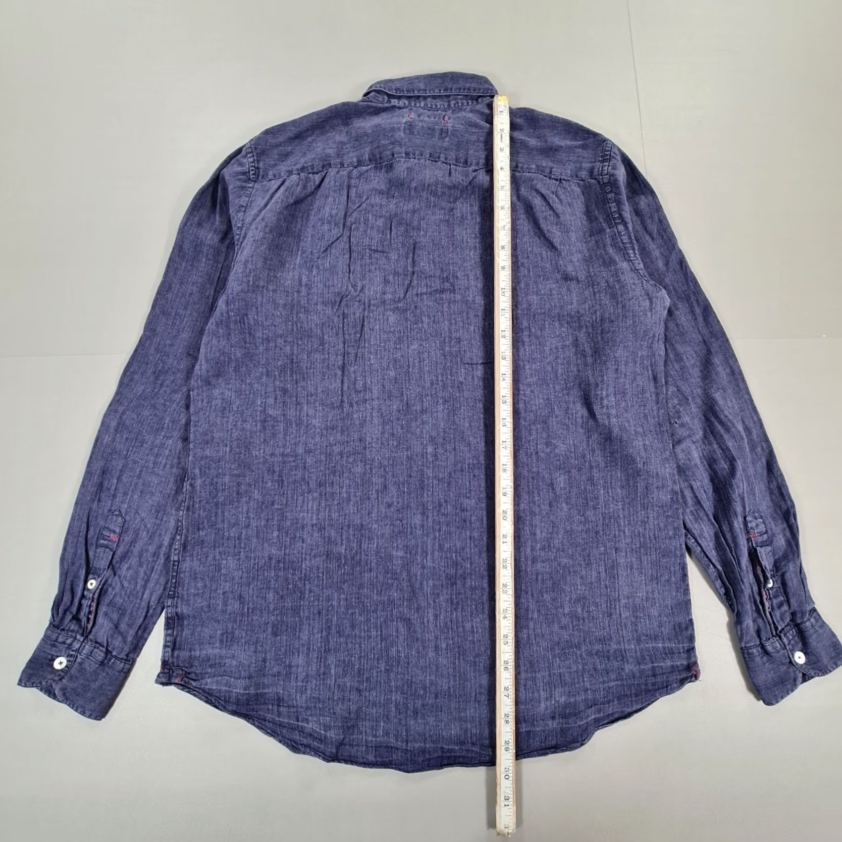 Jigsaw Jigsaw Shirt Blue Medium 100% Linen Button-Up Long Sleeve Casual Womens? No, Men’s? Size US M / EU 48-50 / 2 - 6 Thumbnail