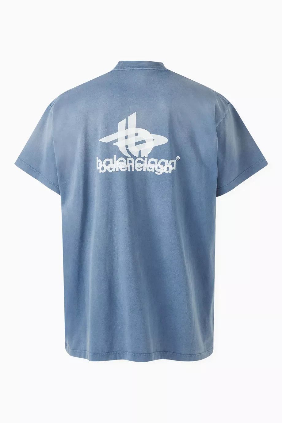 Balenciaga o1mt1gz1024 Oversized T-Shirt in Blue/White Size US M / EU 48-50 / 2 - 4 Thumbnail