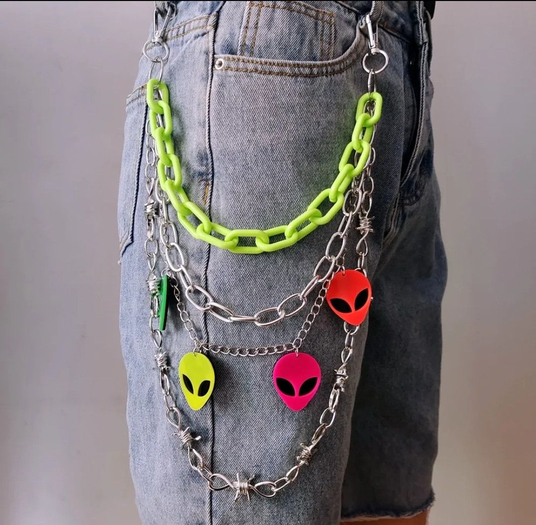 Other Punk Rock Hip Hop Metal Waist Chain Size ONE SIZE - 5 Thumbnail