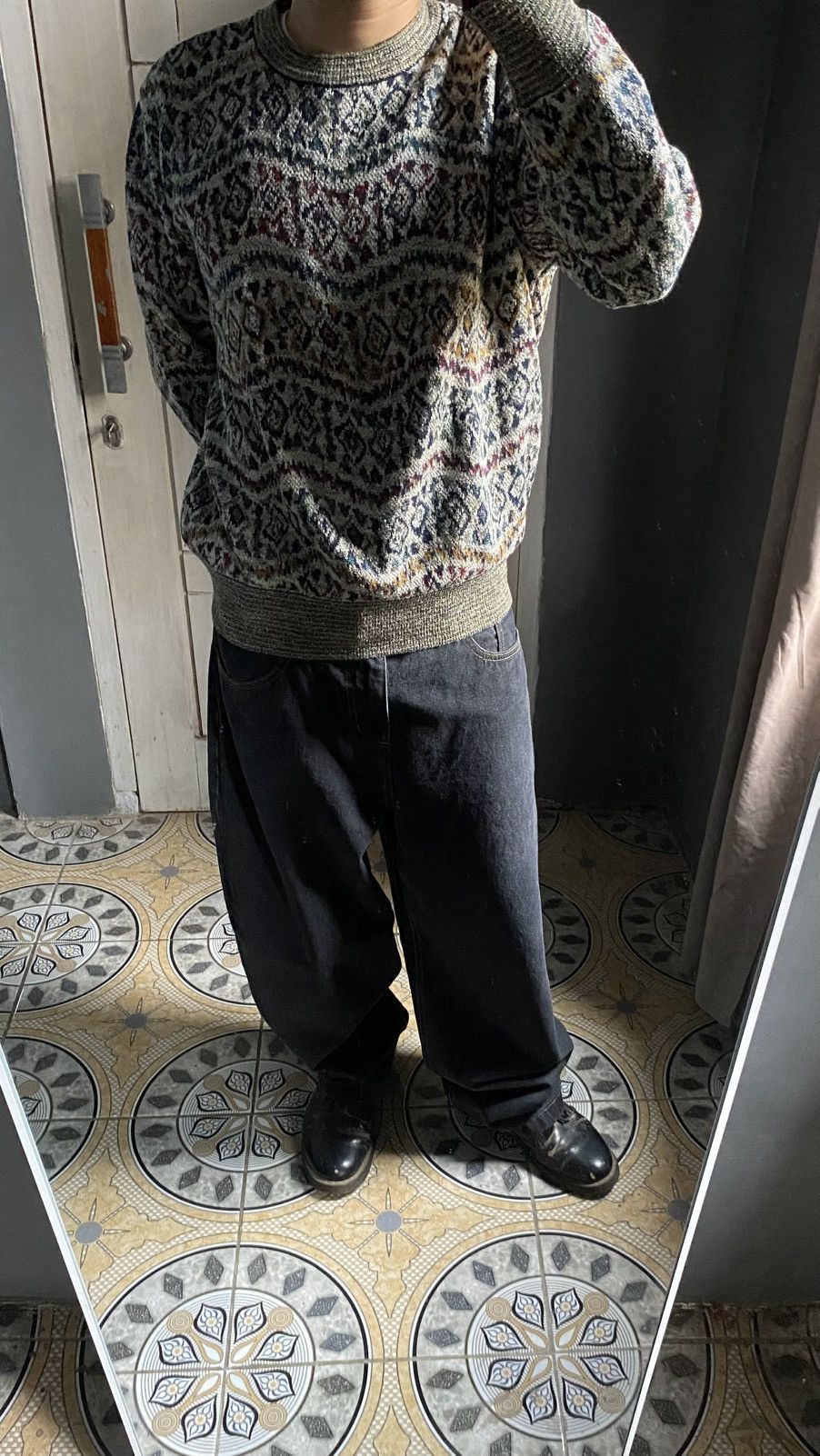 Other Coogi style vintage knit sweater abstract pattern Size US M / EU 48-50 / 2 - 12 Thumbnail
