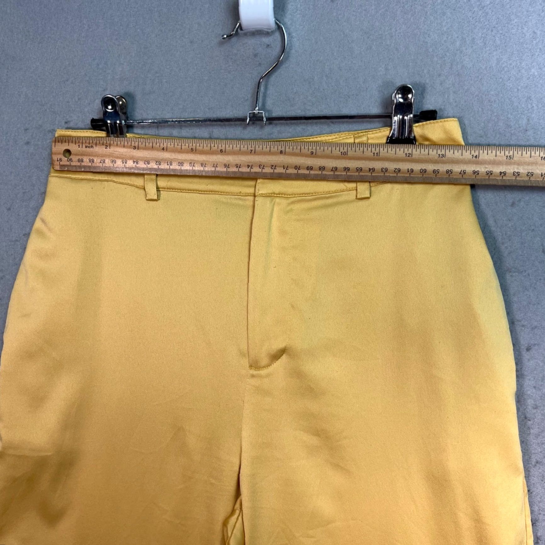 Vintage VINTAGE Danielle Bernstein Yellow Wide-Leg Pants Womens Size 26 In Waist Dress Pants Women Size 26" / US 2 / IT 38 - 5 Thumbnail