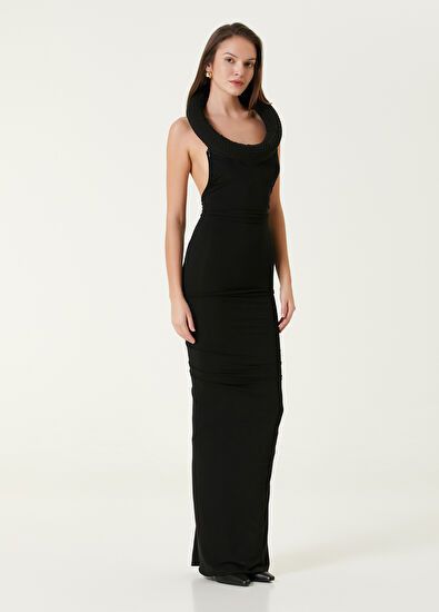 Off-White o1y1125 Maxi Dress in Black Size S / US 4 / IT 40 - 4 Thumbnail