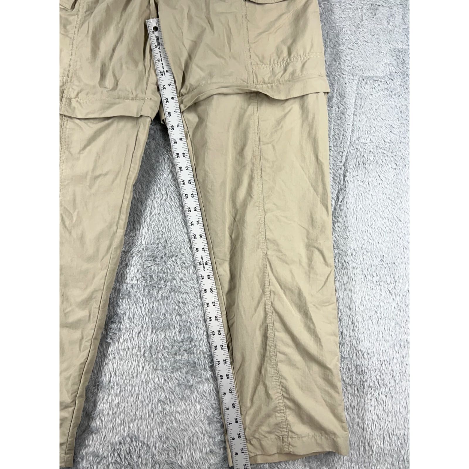 Bass Pro Shops Bass Pro Shops Pants Mens XL Beige Convertible Nylon Lined Hiking Cargo Straight Legkhakis Size US 36 / EU 52 - 7 Thumbnail