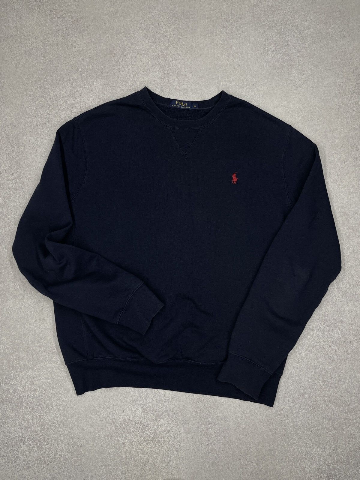 Polo Ralph Lauren Mens Polo Ralph Lauren Navy Sweatshirt Y2K Rugby Size US M / EU 48-50 / 2 - 2 Thumbnail