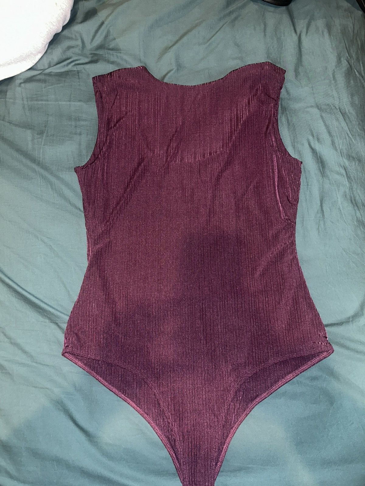 Chevignon Plum Square-Neck Bodysuit Size L / US 10 / IT 46 - 2 Thumbnail