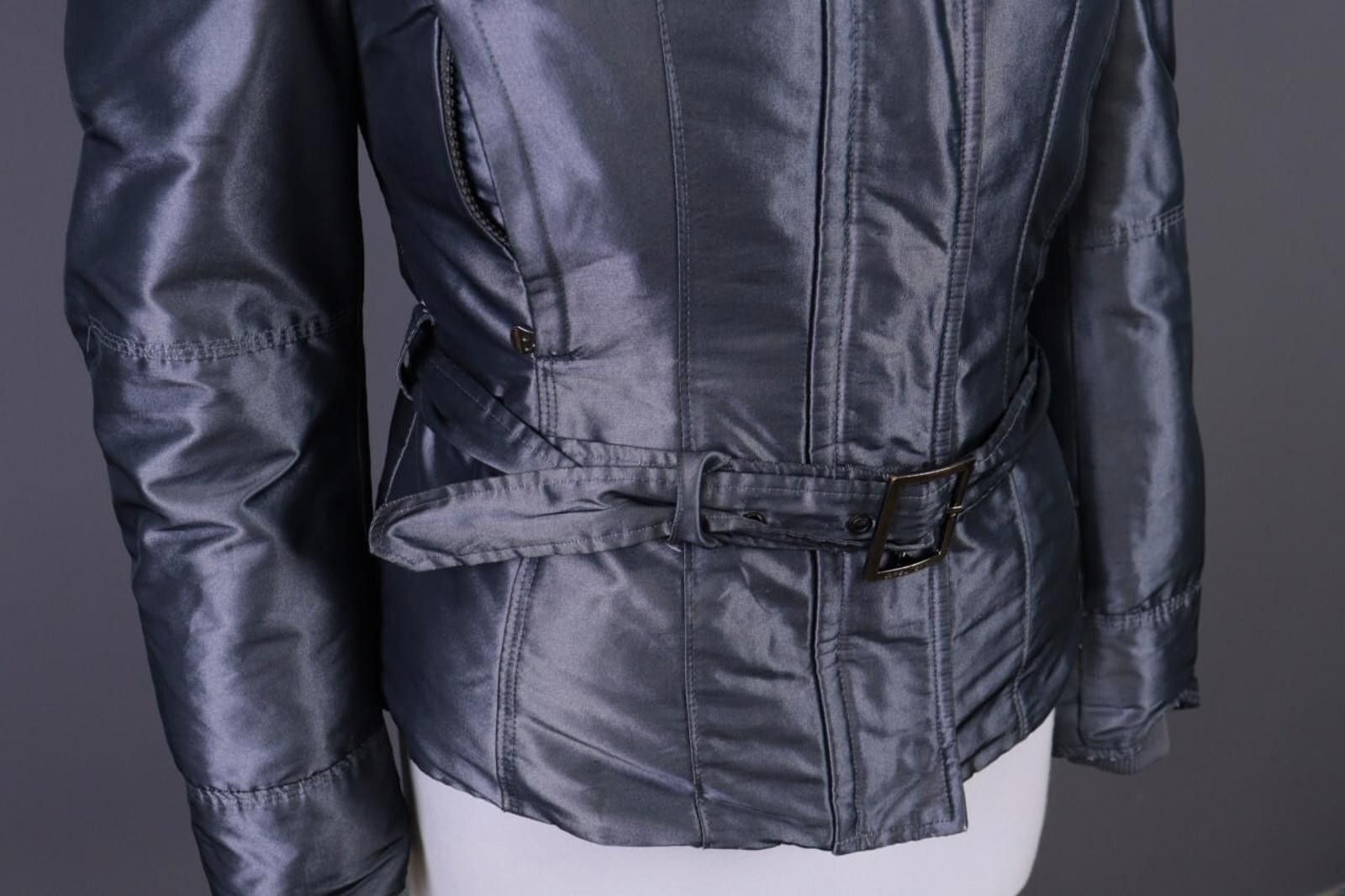 Designer Peuterey Gray Full Zip Faux Fur Belted Hooded Jacket Size L Size 3XL / US 20-22 - 8 Thumbnail