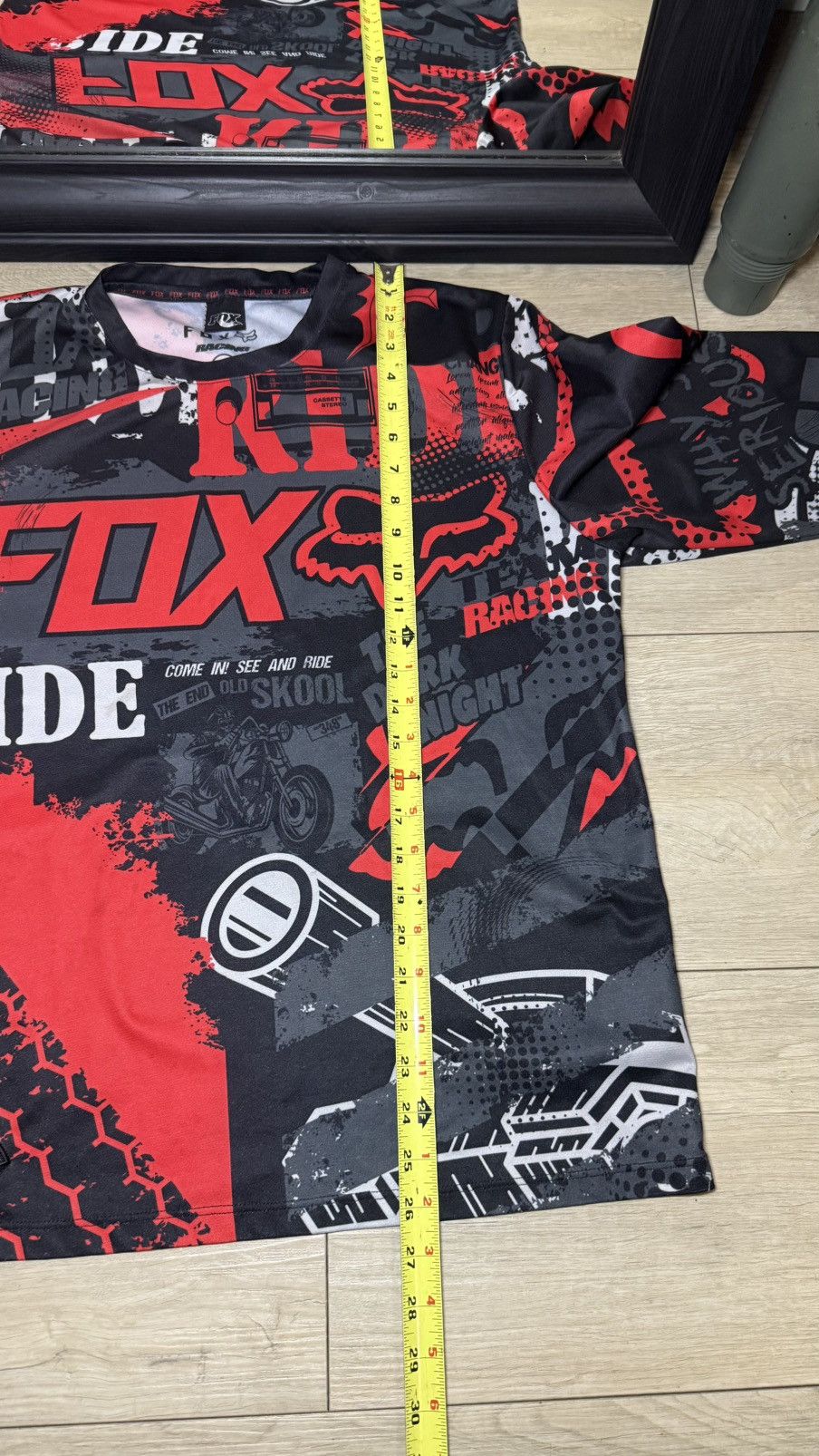 Fox Racing Y2K 2000s Fox Racing All Over Print Long Sleeve Tank Shirt Size US L / EU 52-54 / 3 - 7 Thumbnail