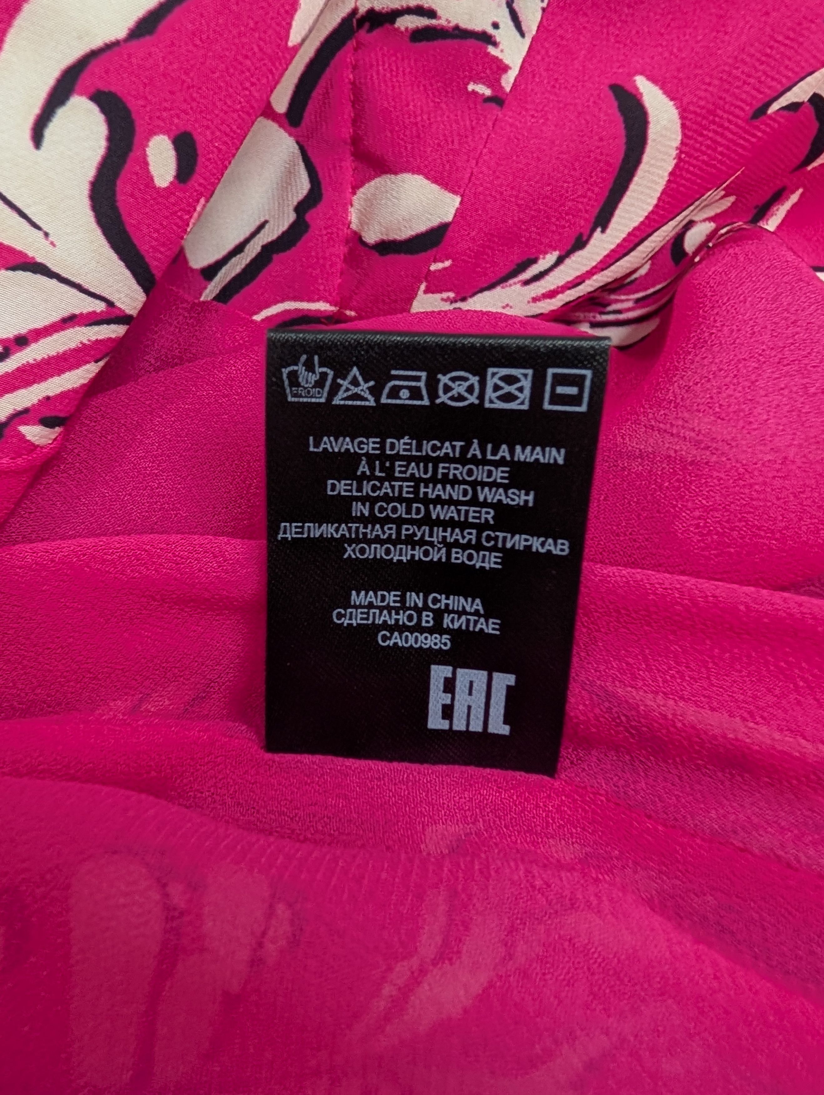 Isabel Marant Etoile Fuchsia Pink Printed Skirt Size 25" / US 0 / IT 36 - 6 Thumbnail