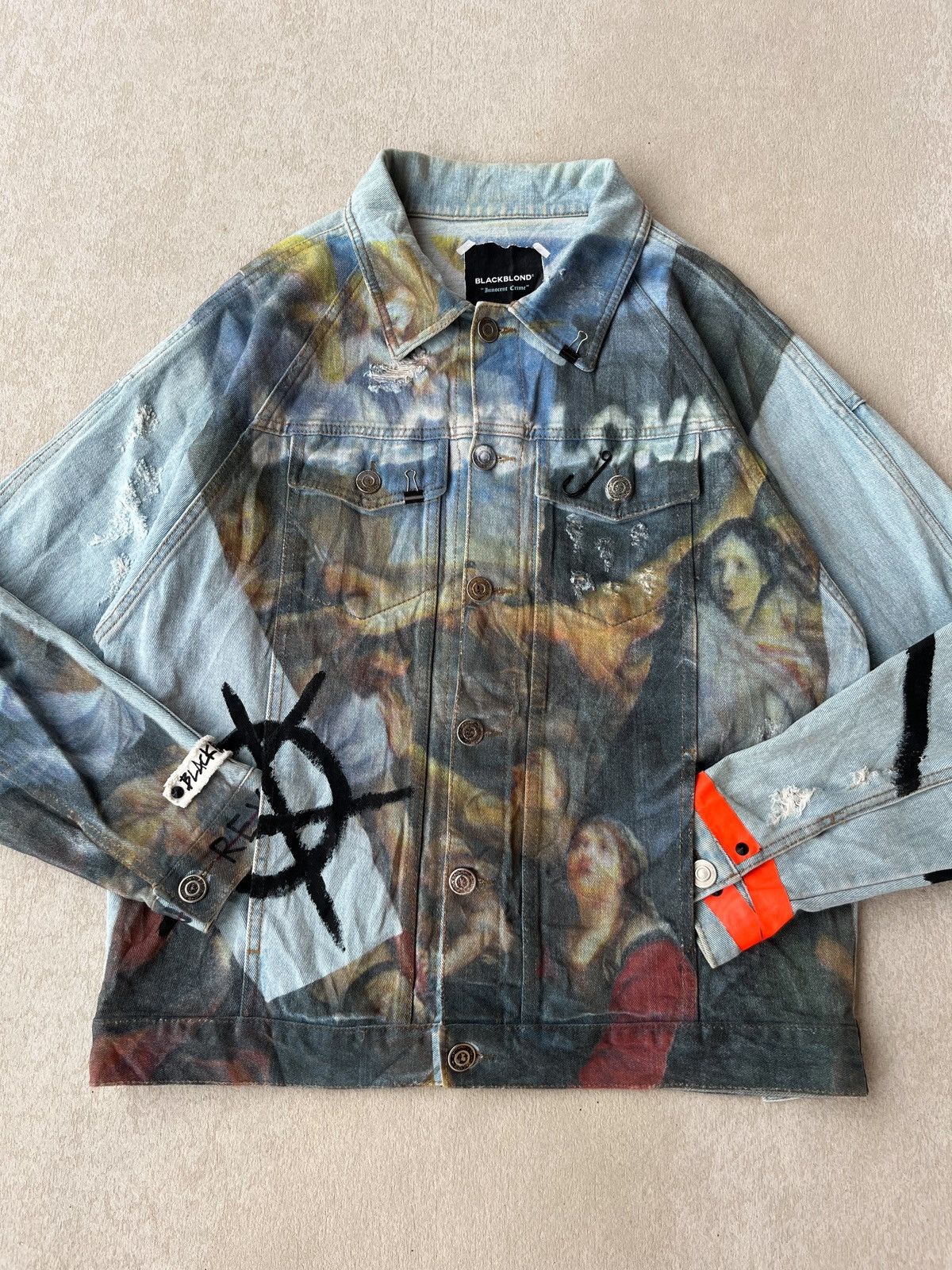 Japanese Brand Blackblond 2019SS Int. 3rd Collection “Innocent Crime” Denim Size US L / EU 52-54 / 3 - 3 Thumbnail