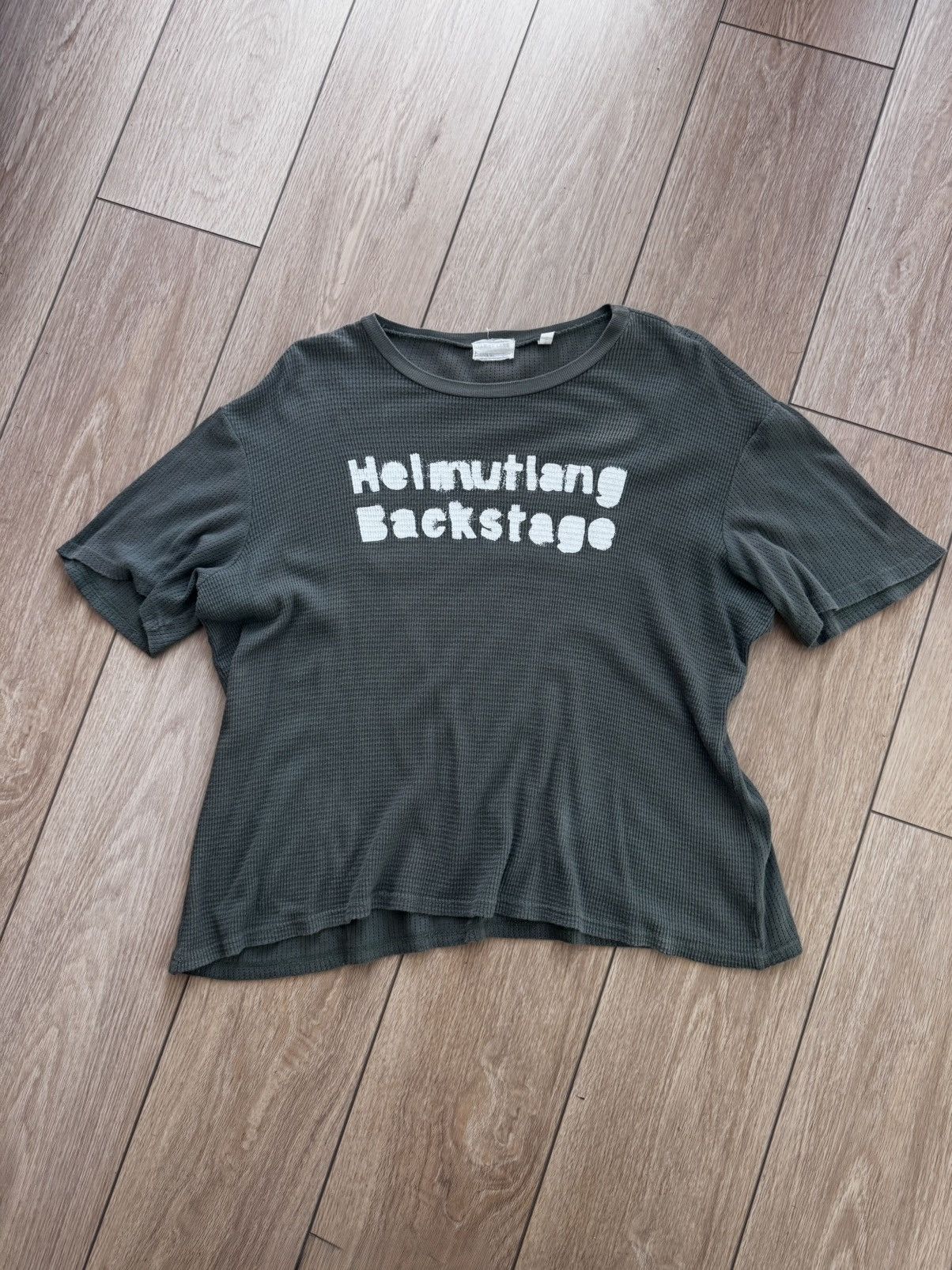 Helmut Lang 1999 Backstage Waffle Knit T-Shirt Size US M / EU 48-50 / 2 - 1 Thumbnail