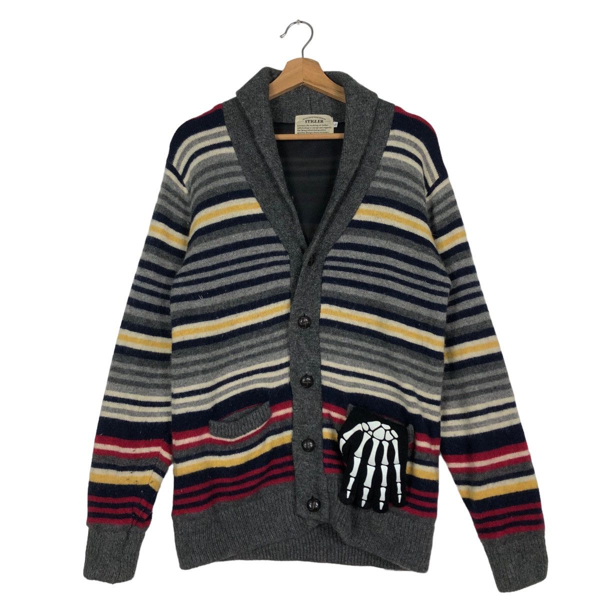 Japanese Brand 🔥Stigler Cardigan Jacket Knit Navajo Aztec Design Style Size US L / EU 52-54 / 3 - 2 Thumbnail
