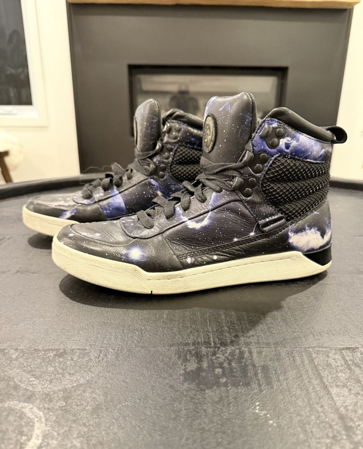 Diesel Limited Edition Diesel Onice Galaxy Blue/Black High Tops 9 Size US 9 / EU 42 - 9 Thumbnail