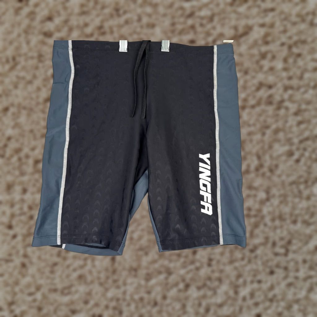 Swims Yingfa Shorts Jammer 2XL Black Gray Spandex Polyester Swim Bottom Men Regular 2XL Court Sports Lifeguard Training Water Polo Size US 39 - 1 Thumbnail