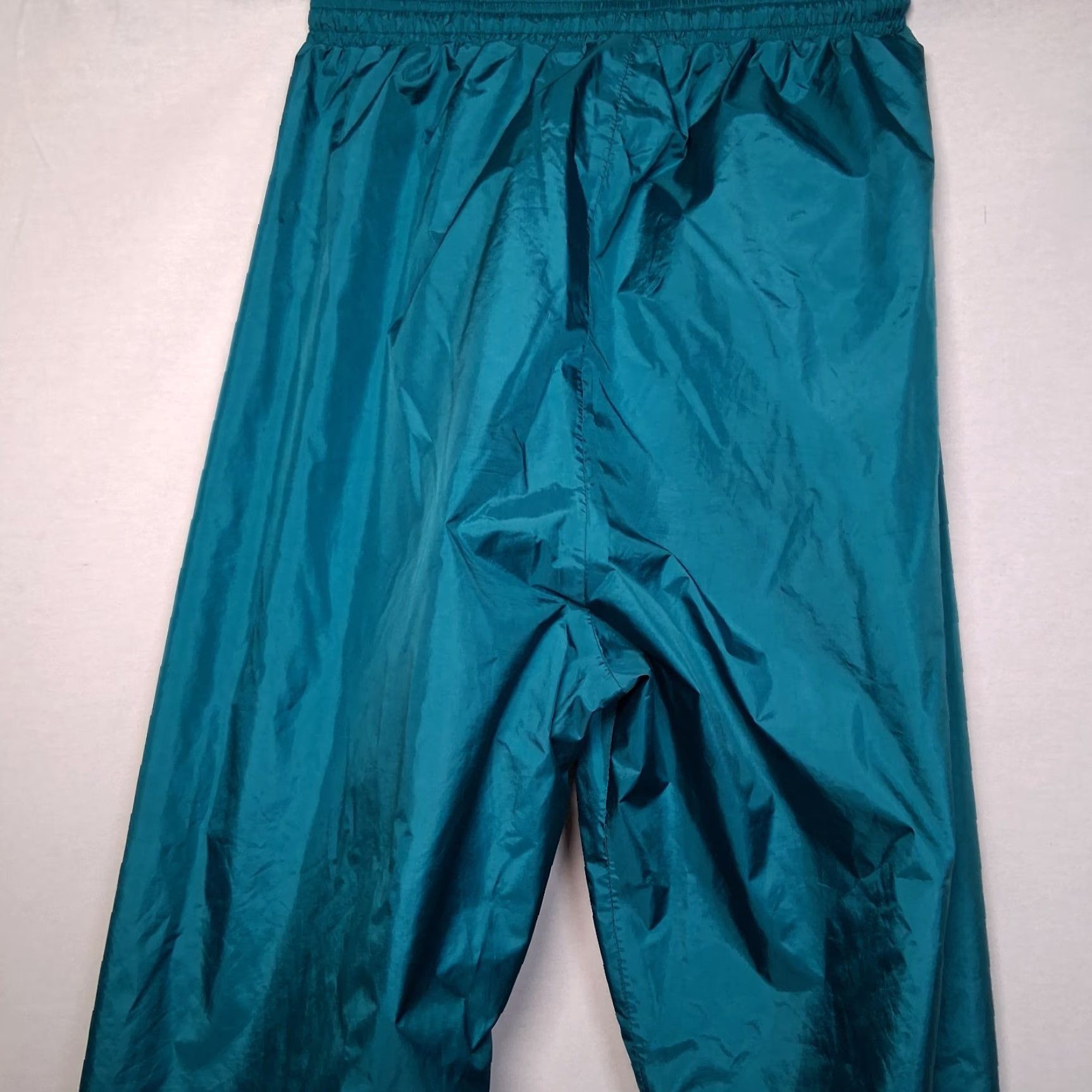 Vintage VINTAGE L.L. Bean Rain Pants Men M Tall Teal Nylon Softshell Lined 32" Inseam Jogger with Zip Cuff Weather Gear Gore Tex Rain Pants Mens 1990s Size US 31 - 5 Thumbnail