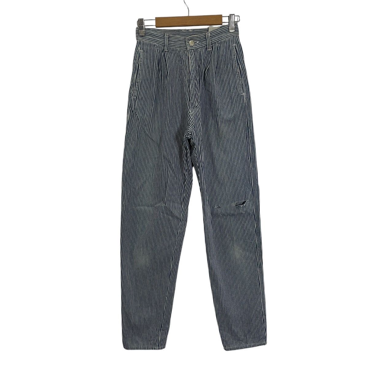 Japanese Brand Vintage Japanese Designer Distressed Hikory Stripe Pants Size 24" / US 00 / IT 34 - 1 Thumbnail