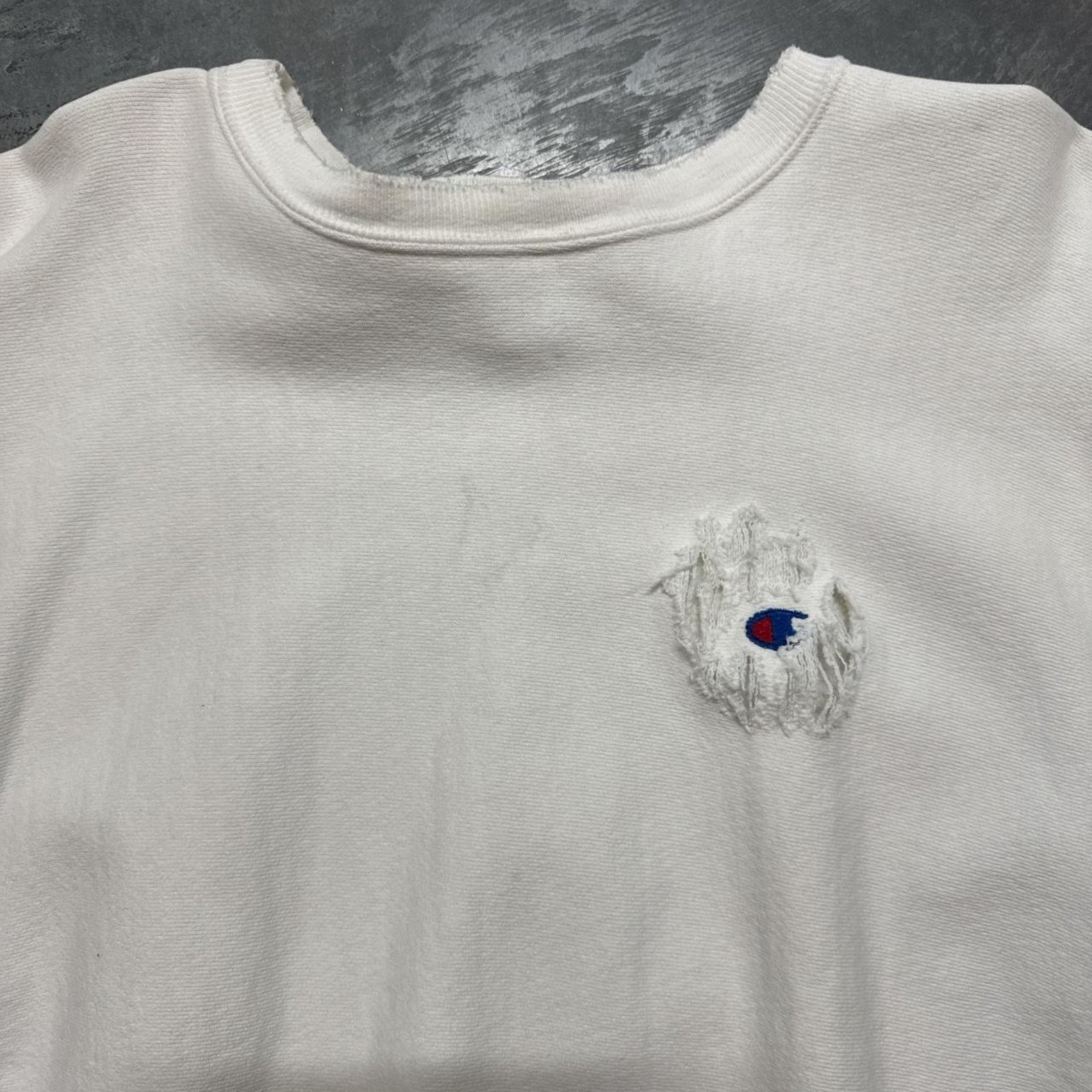 Champion × Vintage Champion Reverse Weave Vintage 90s Distressed Thrashed Size US L / EU 52-54 / 3 - 2 Thumbnail